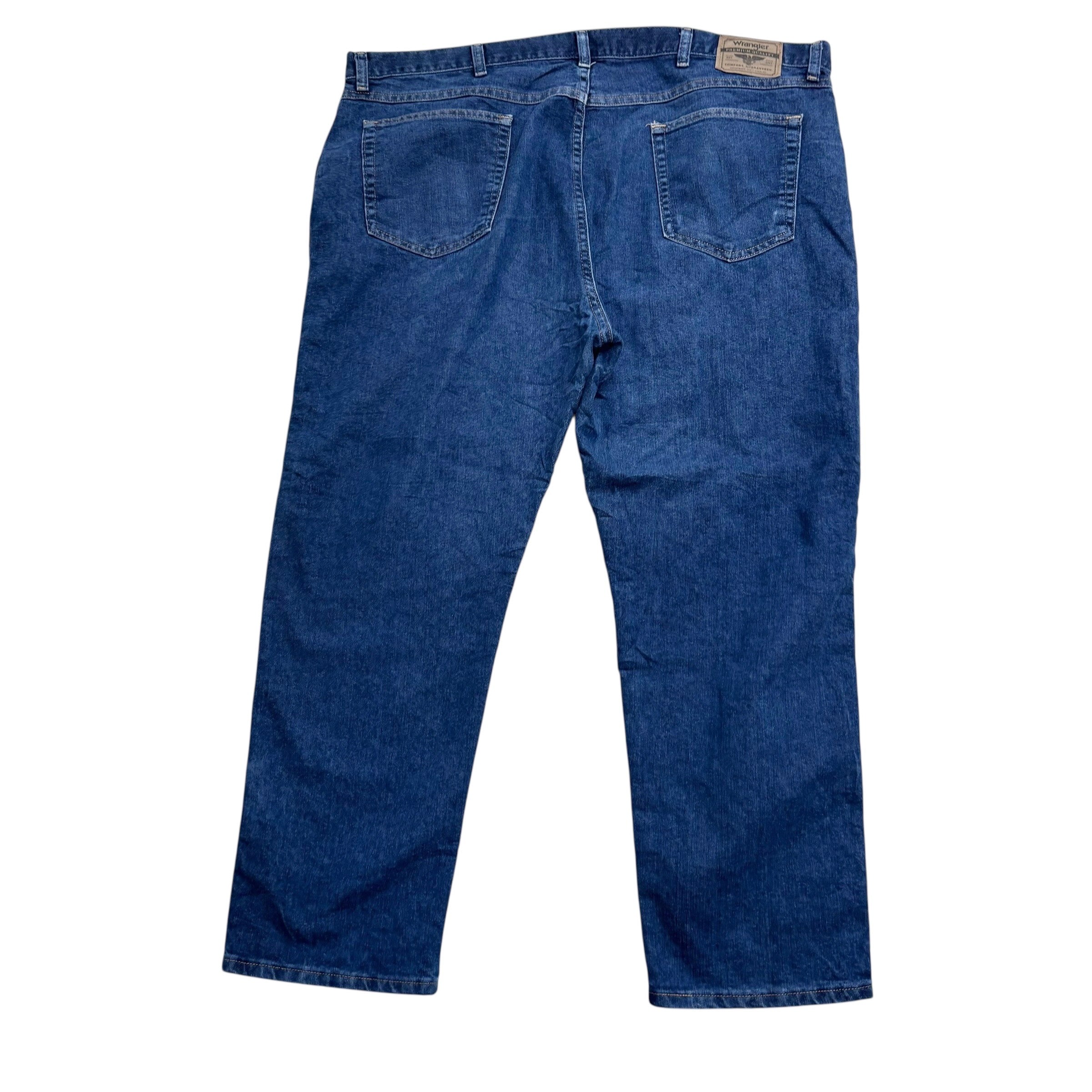 Wrangler Jeans W44 L29 Mens Dark Blue Regular Straight Fit Denim (E)