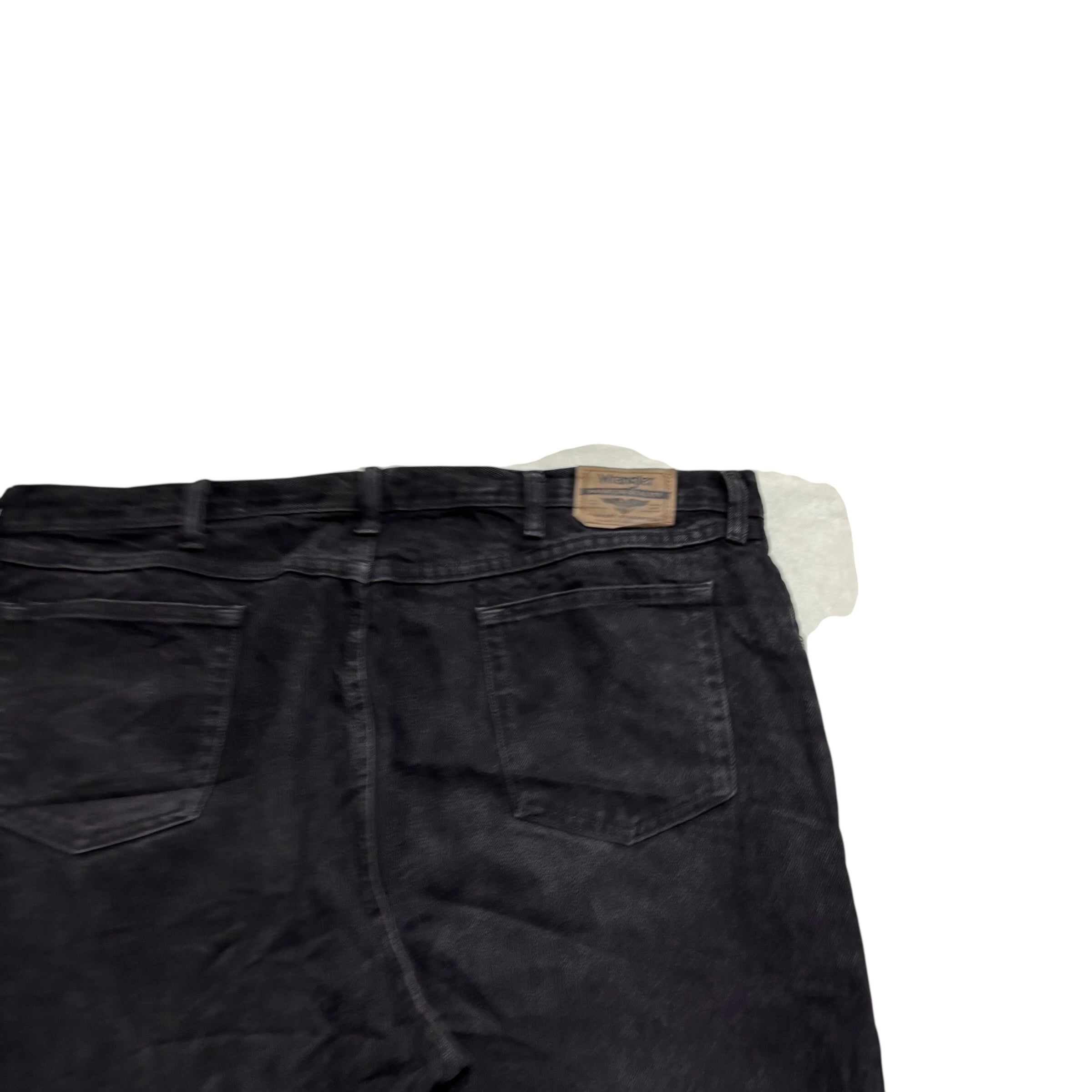 Wrangler Jeans W44 L28 Mens Black Relaxed Straight Fit Baggy Denim (E)