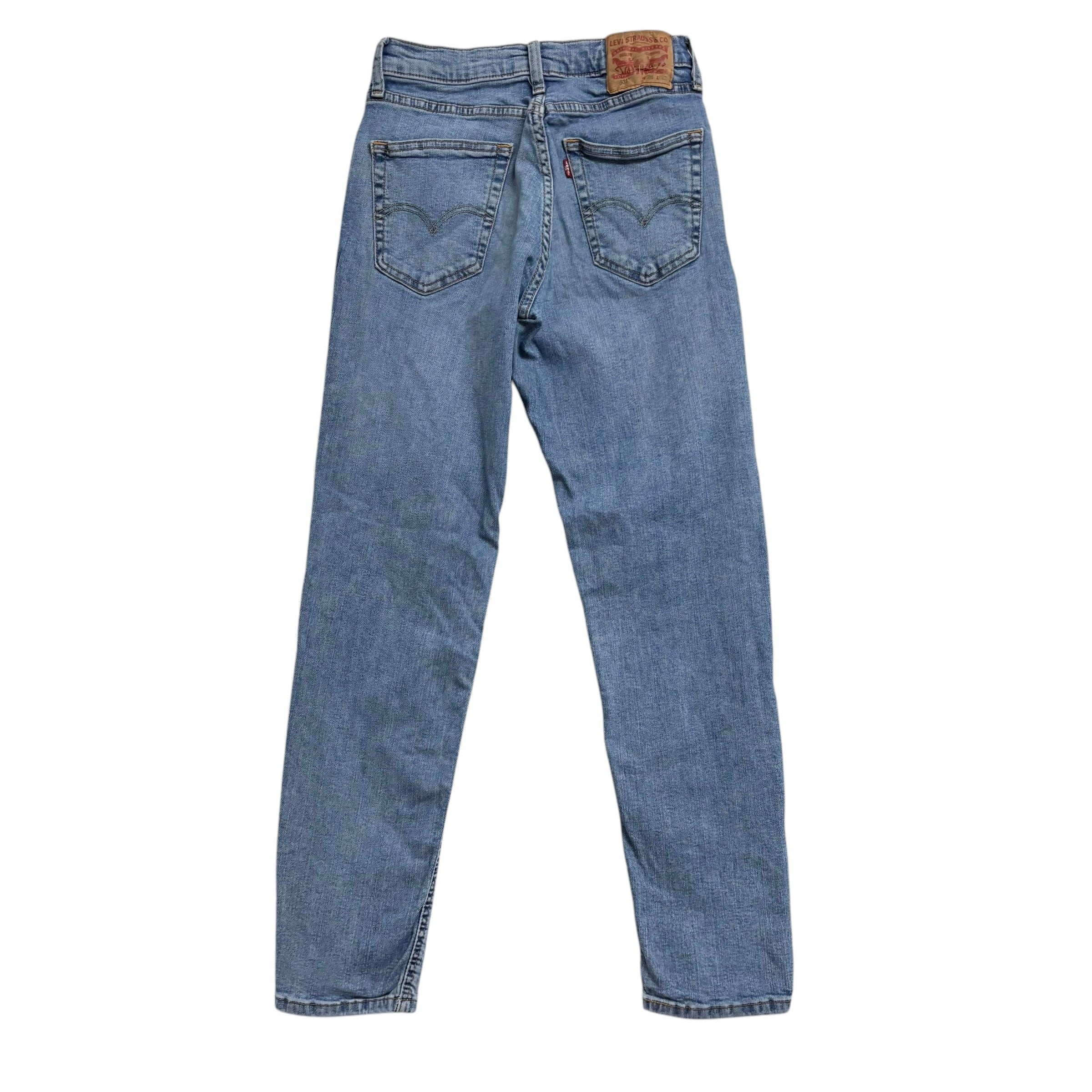 Levis 531 Jeans W27 L31 Mens Light Blue Athletic Slim Fit Stretch Denim (E)