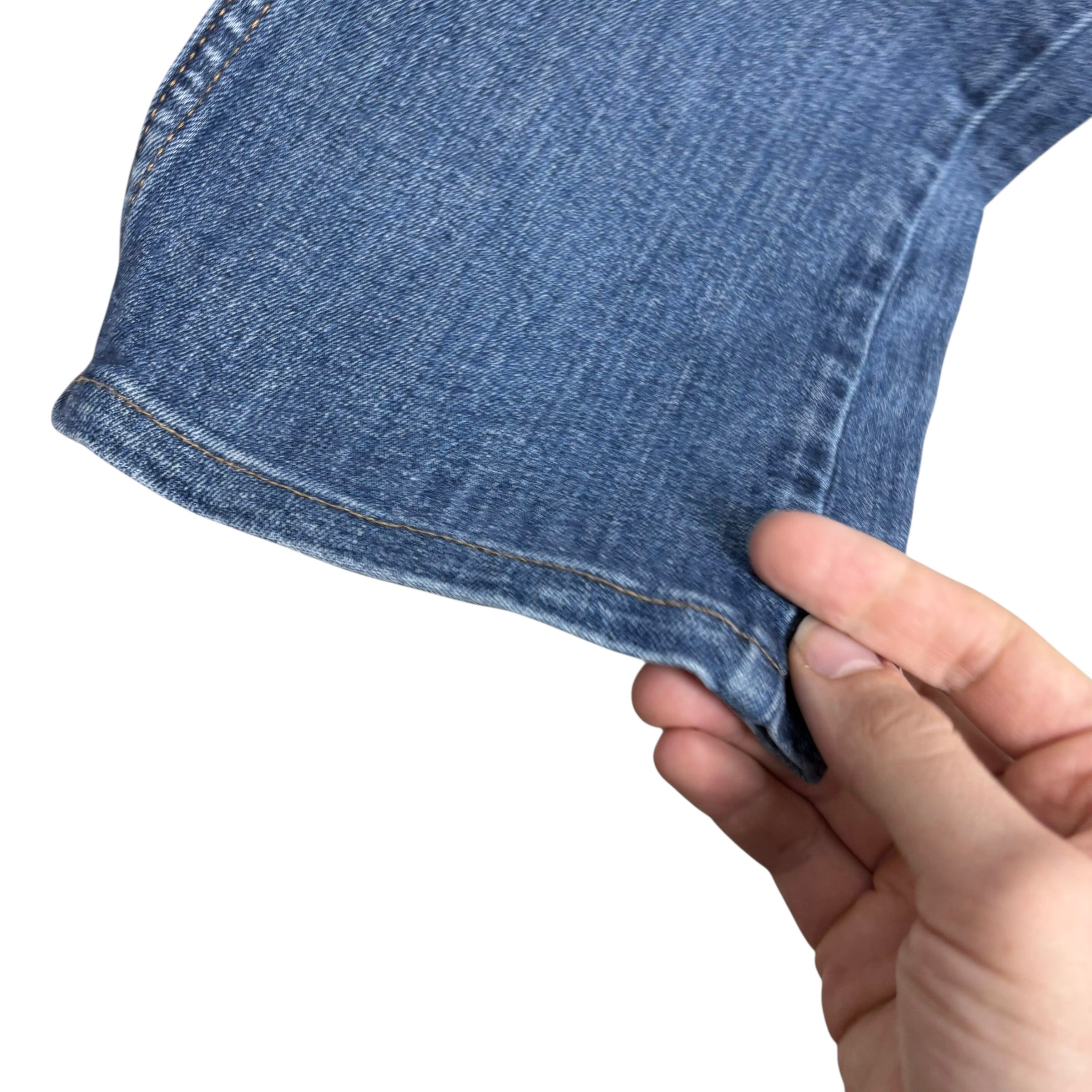 Levis 514 Jeans W33 L27 Mens Mid Blue Slim Straight Fit Stretch Denim (E)