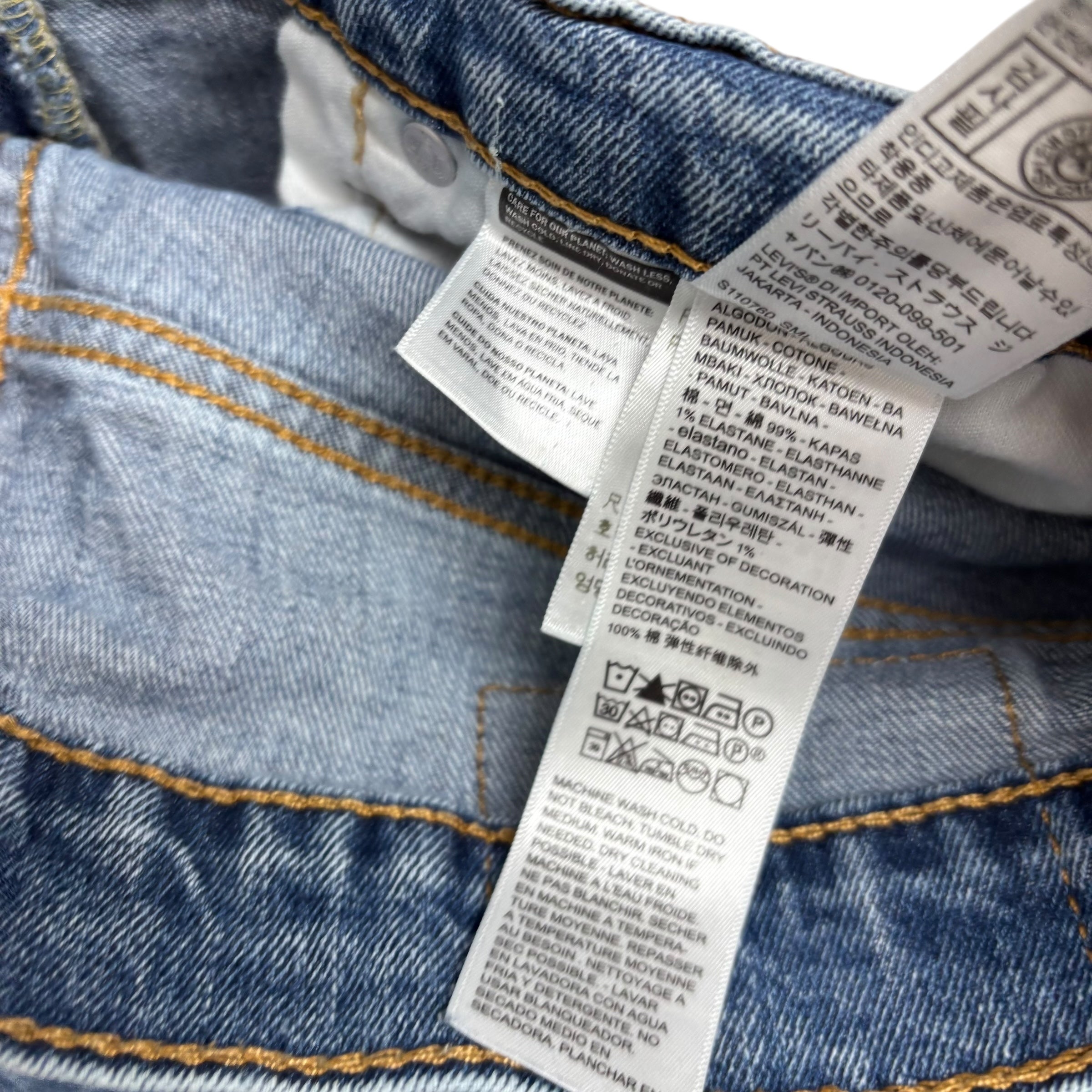 Levis 559 Jeans W34 L31 Mens Mid Blue Regular Straight Fit Stretch Denim