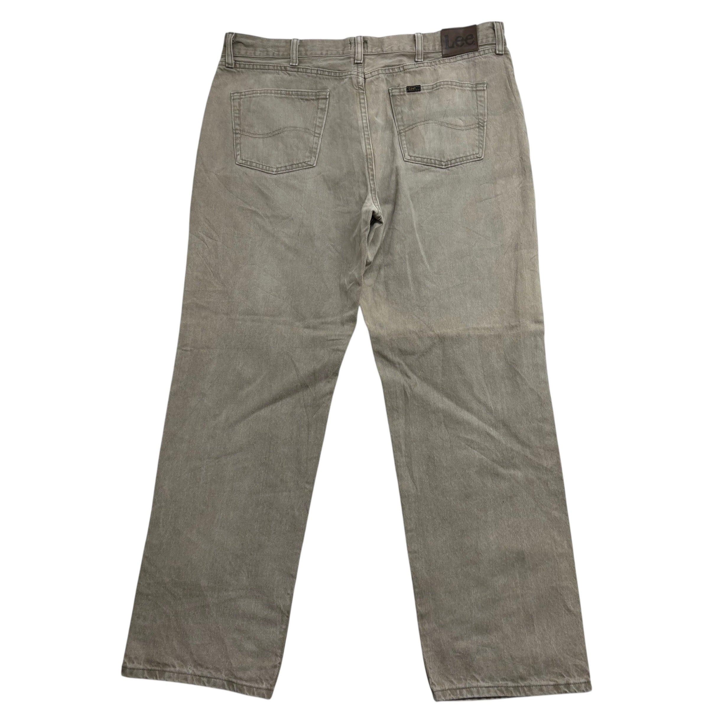 Lee Jeans W40 L32 Mens Green Relaxed Straight Fit Denim