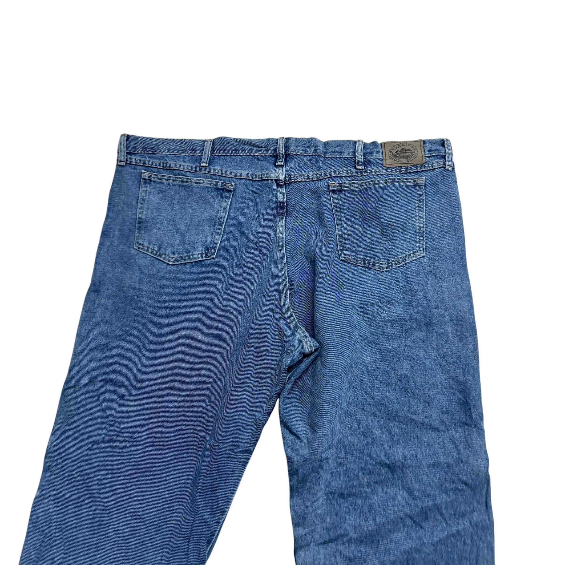 Wrangler Jeans W48 L29 Mens Mid Blue Relaxed Straight Fit Vintage Denim (E)