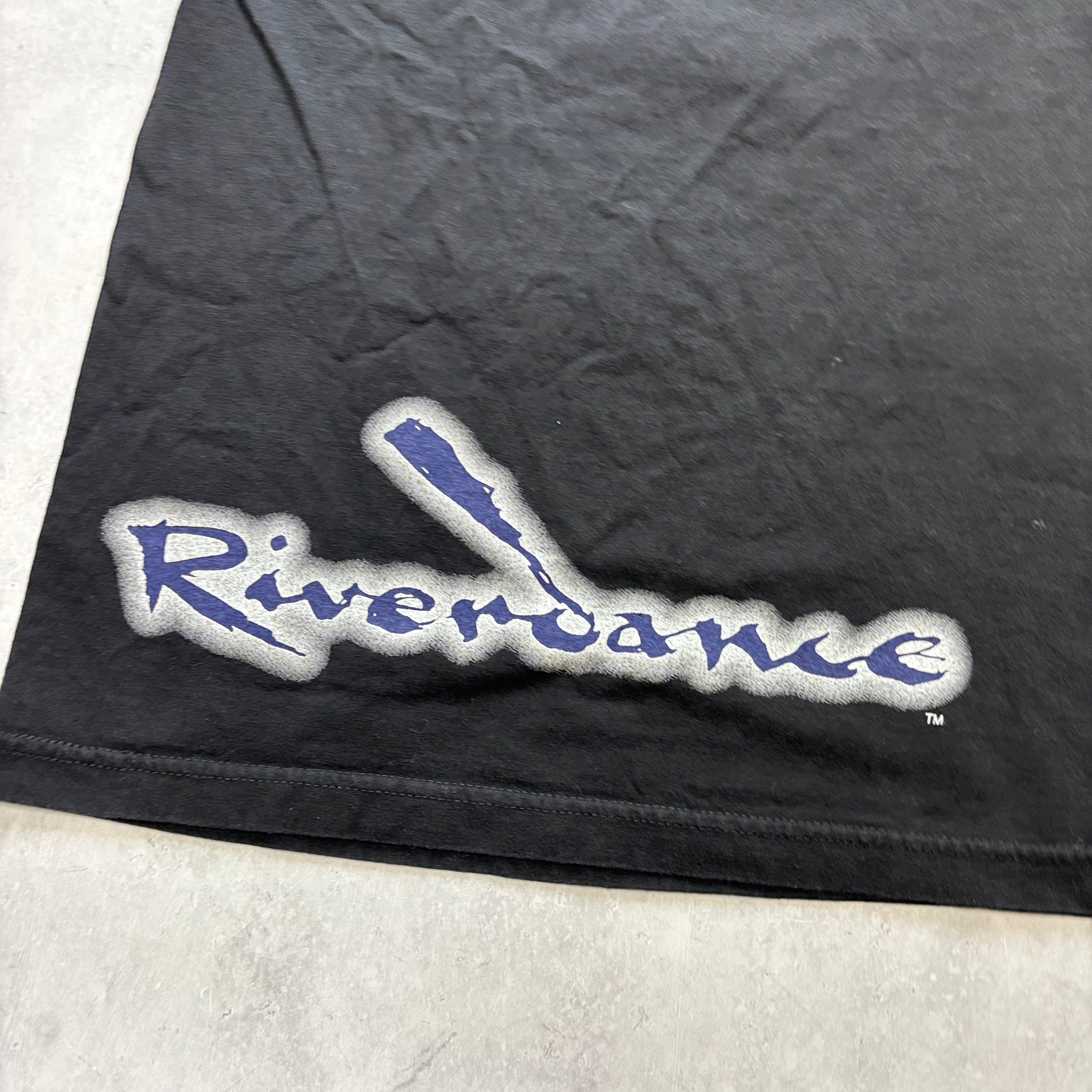 Vintage T Shirt Mens Small Black Graphic Print 00s Riverdance Musical (E)