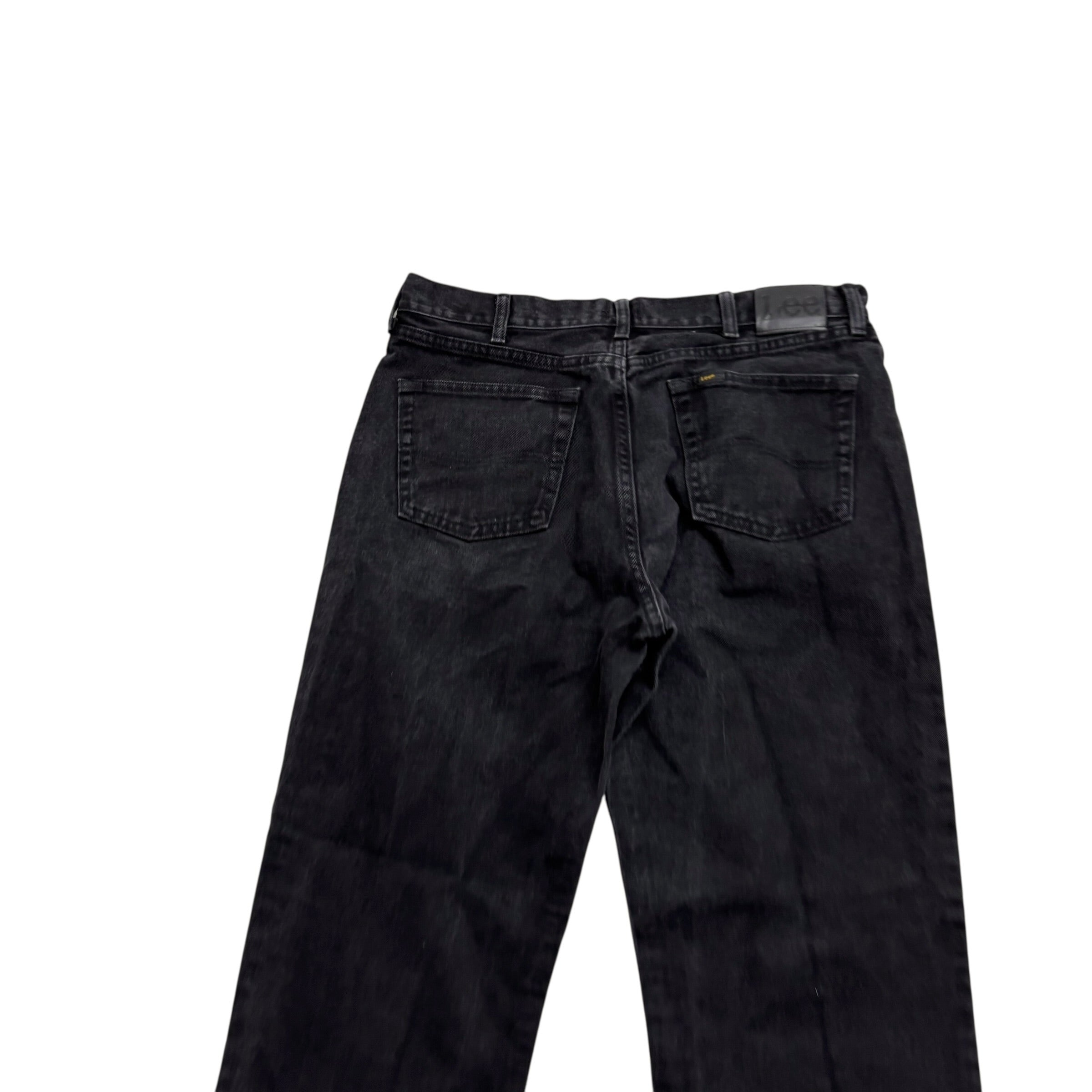 Wrangler Jeans W36 L34 Mens Black Relaxed Straight Fit Vintage Denim (E)