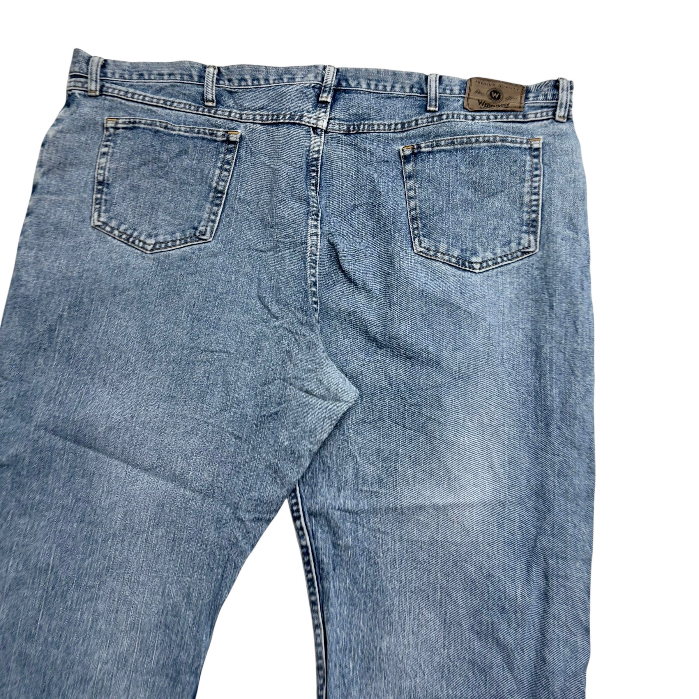 Wrangler Jeans W48 L30 Mens Light Blue Relaxed Straight Fit Denim (E)