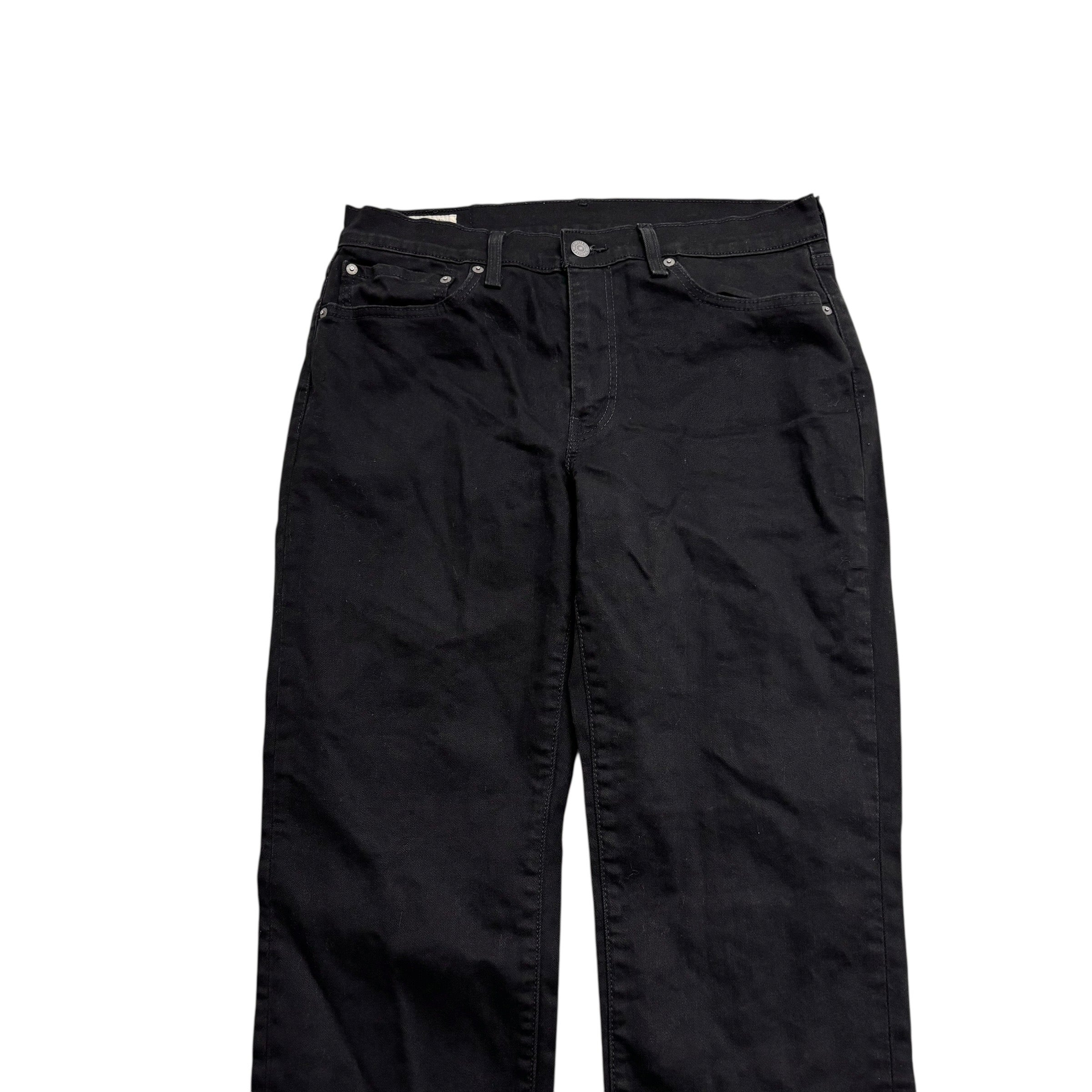 Levis 541 Jeans W34 L32 Mens Black Athletic Tapered Fit Stretch Denim (E)