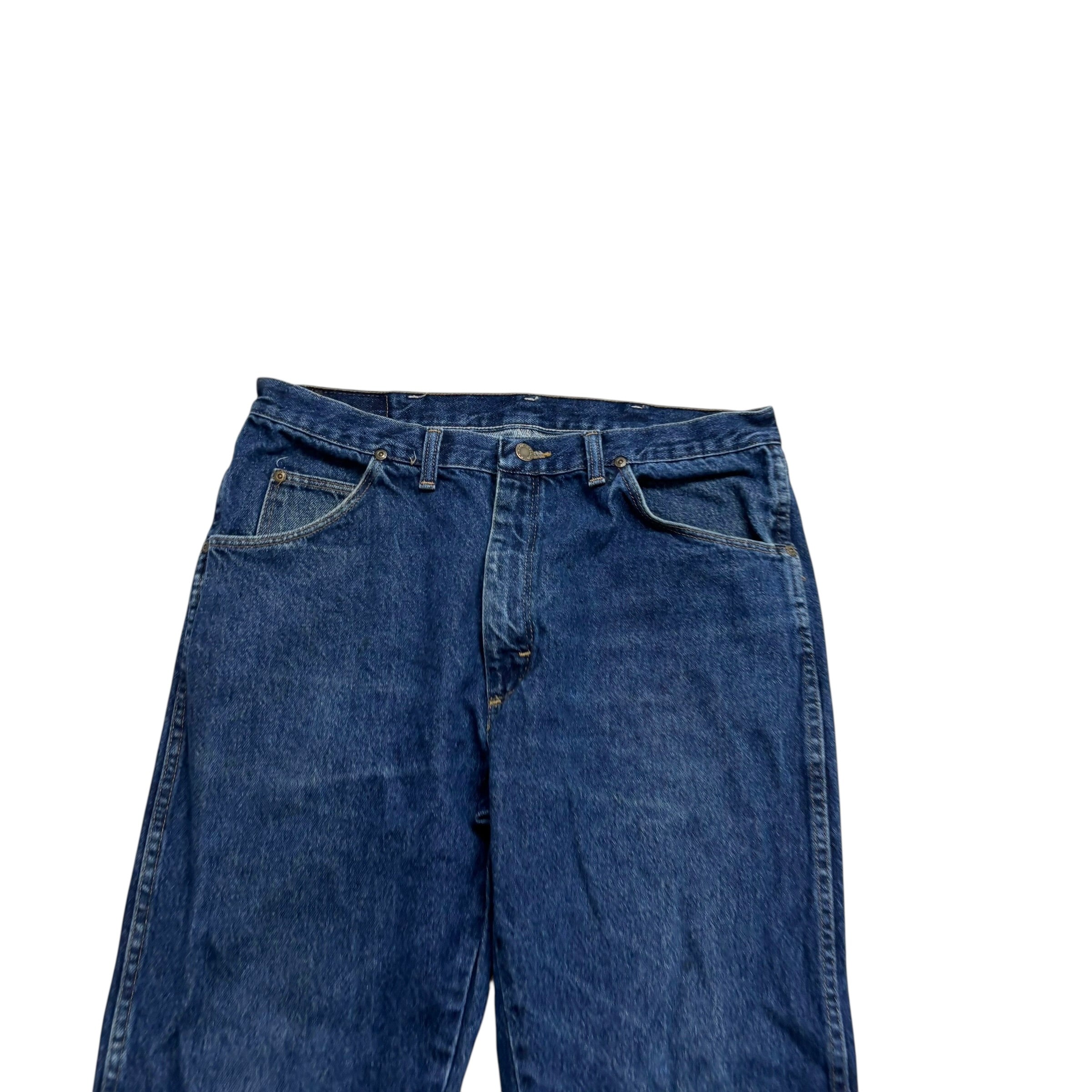 Wrangler Jeans W34 L30 Mens Dark Blue Regular Straight Fit Vintage USA Made