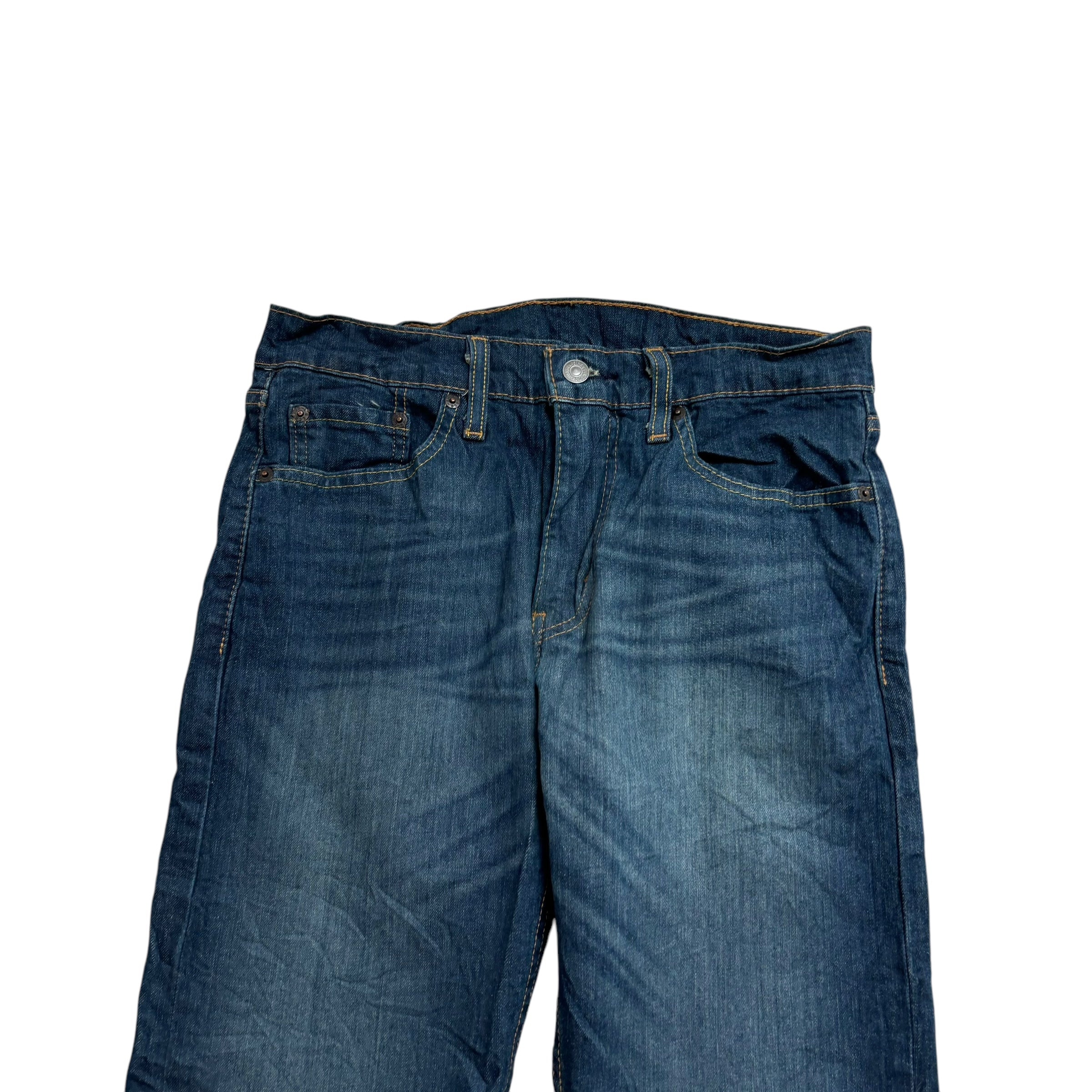 Levis 502 Jeans W29 L30 Mens Dark Blue Regular Tapered Fit Stretch Denim