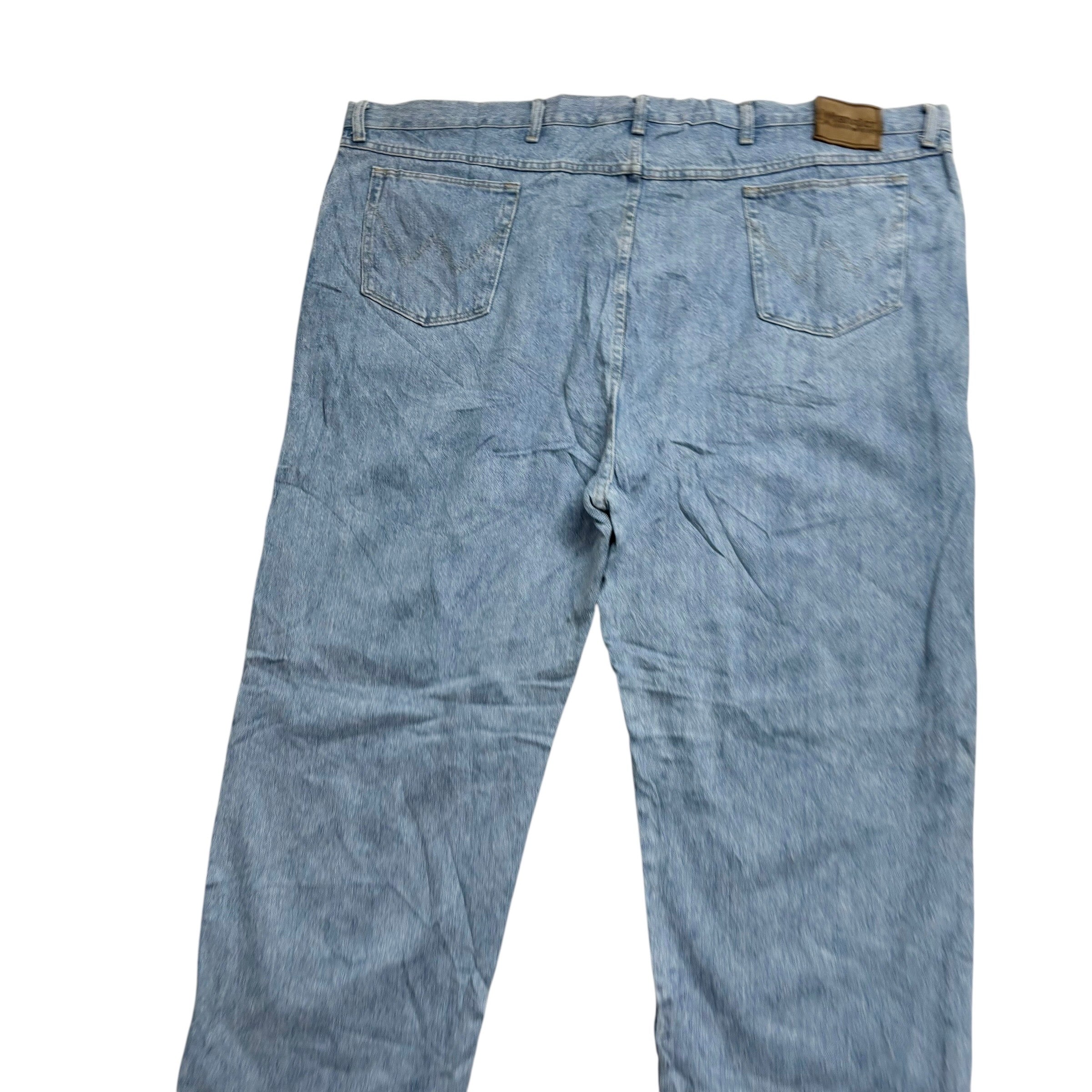 Wrangler Jeans W54 L34 Mens Light Blue Regular Straight Fit Vintage Denim (E)