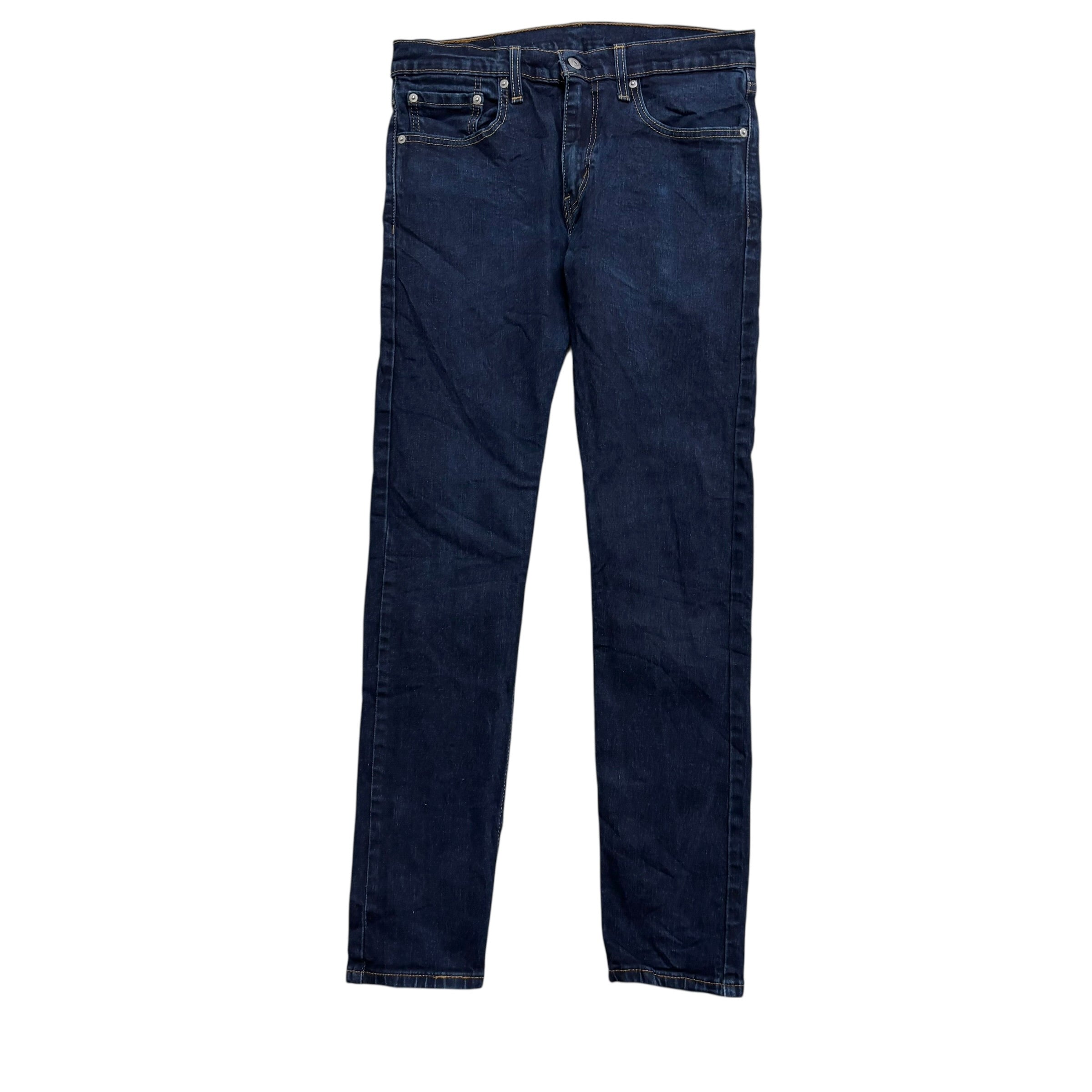 Levis 512 Jeans W32 L32 Mens Dark Blue Slim Tapered Fit Stretch Denim (E)
