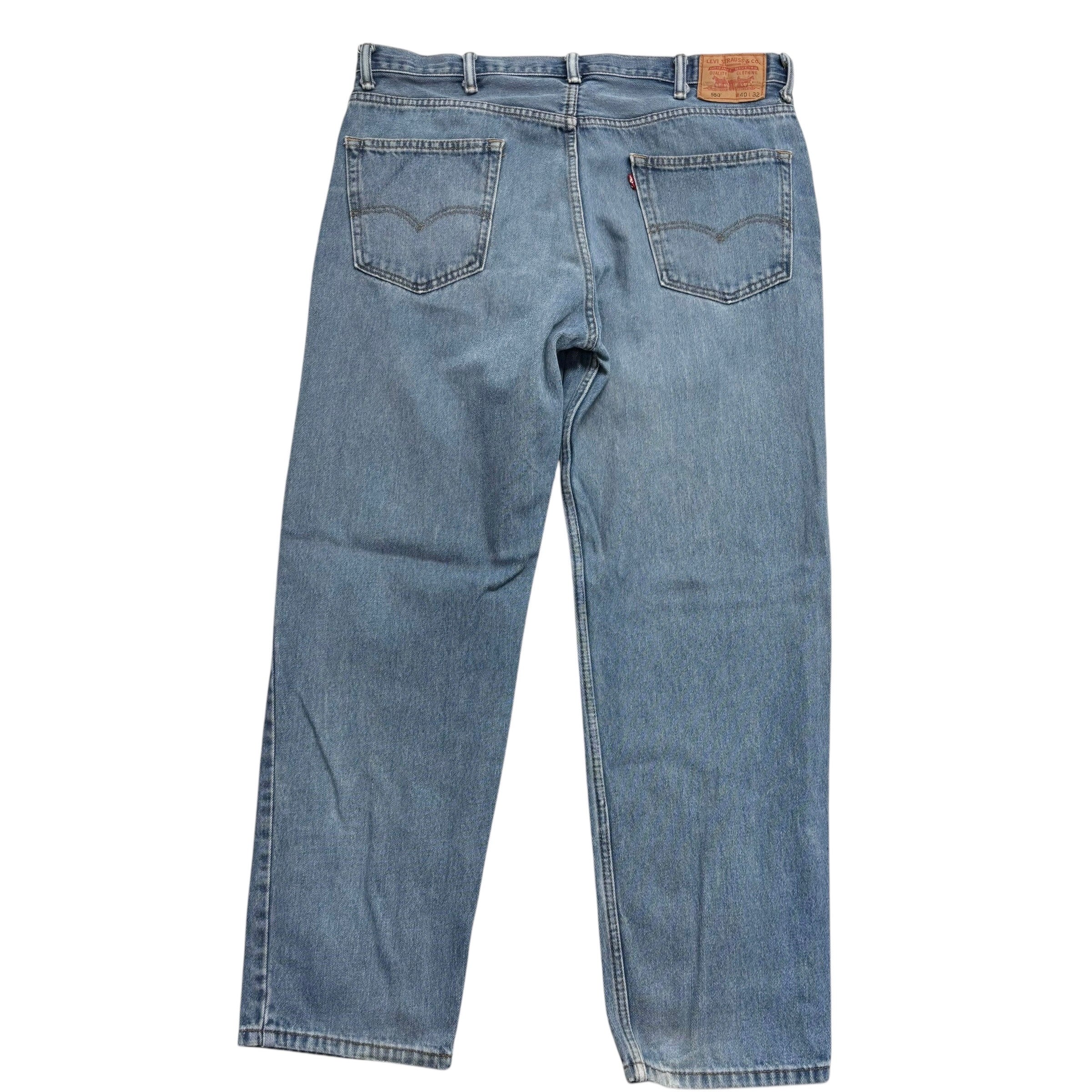 Levis 550 Jeans W40 L32 Mens Mid Blue Baggy Relaxed Straight Fit Vintage Denim