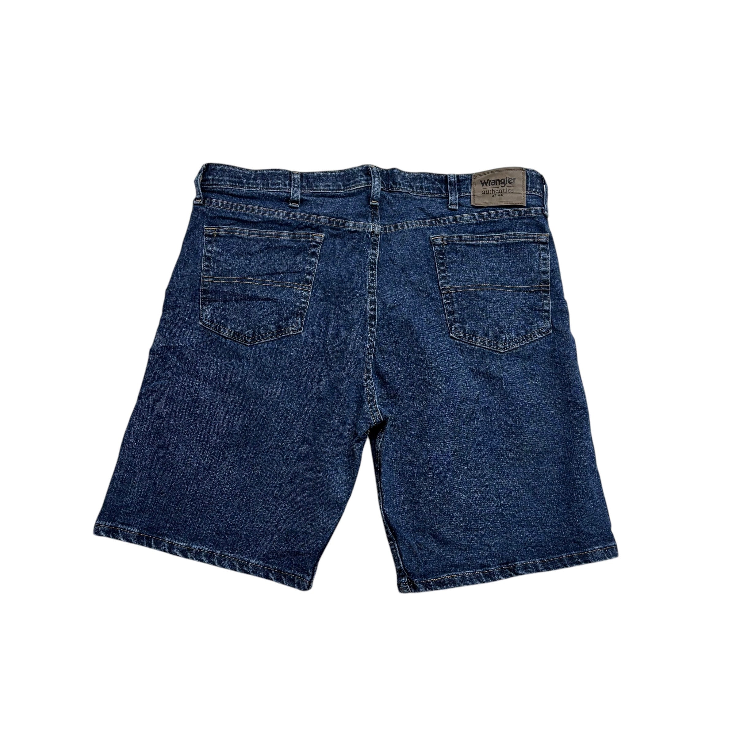 Wrangler Baggy Jorts W36 Mens Denim Shorts Dark Blue Relaxed Fit Stretch (E)