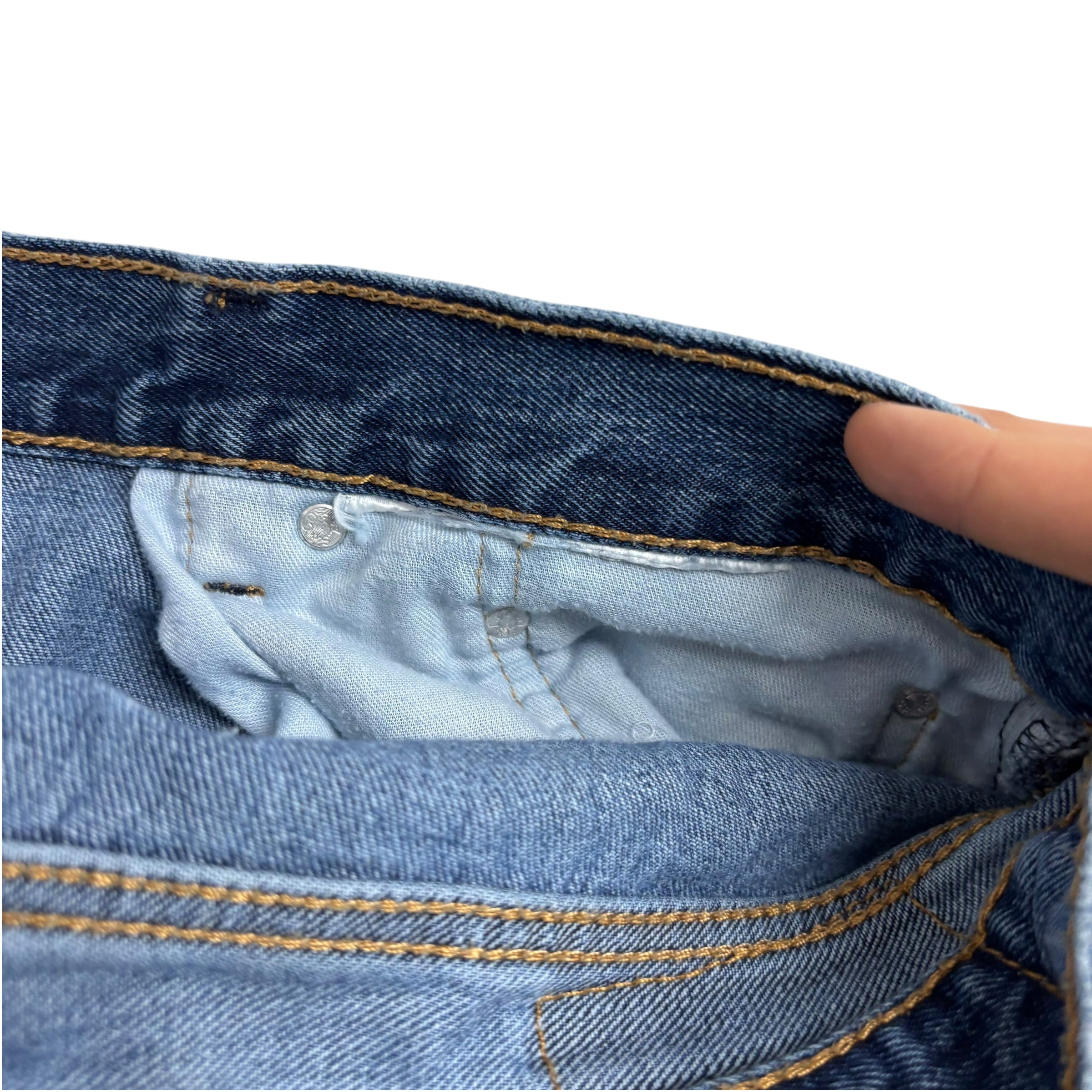 Levis 505 Jeans W36 L30 Mens Mid Blue Regular Straight Fit Denim