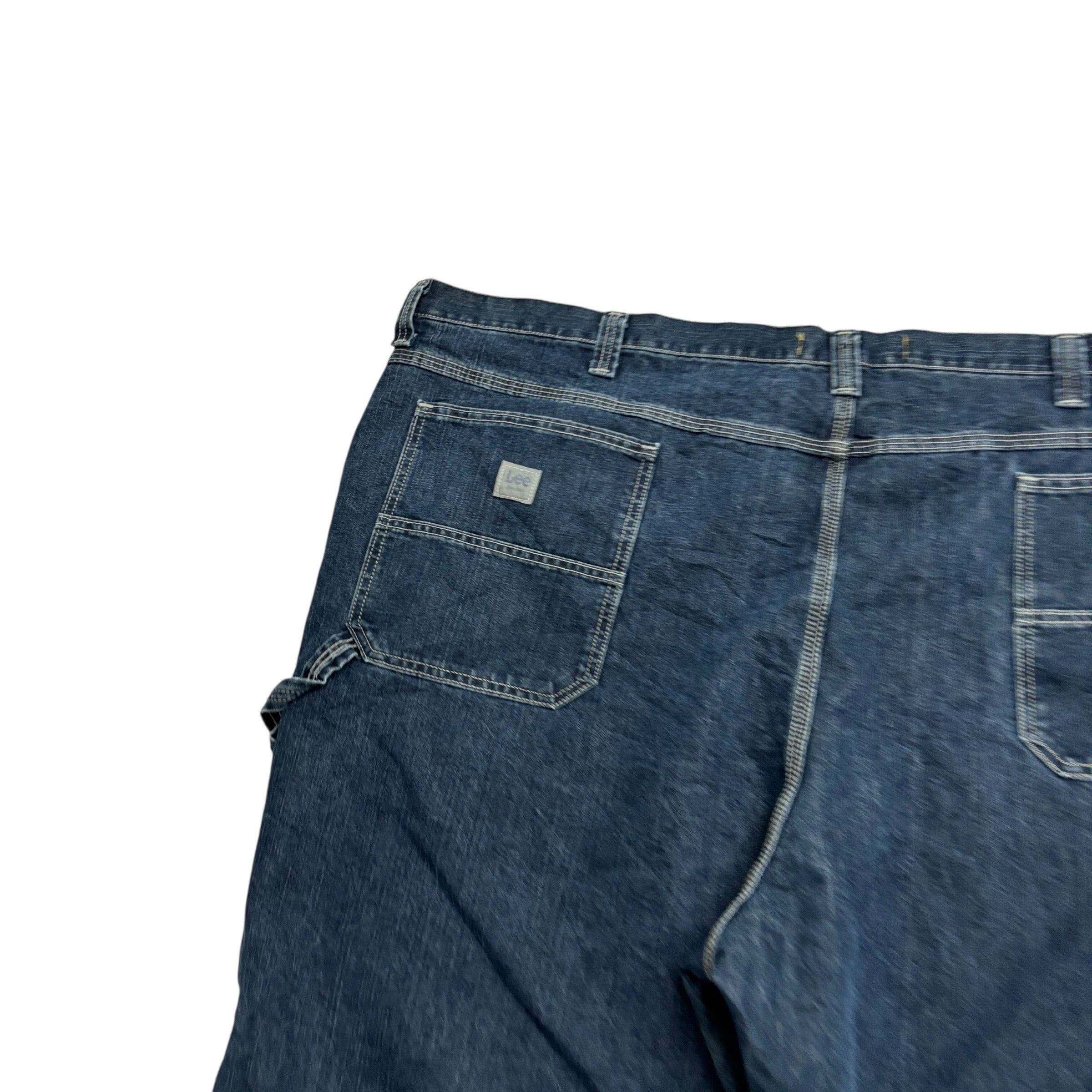 Lee Carpenter Jeans W56 L30 Mens Dark Blue Relaxed Straight Fit Denim (E)