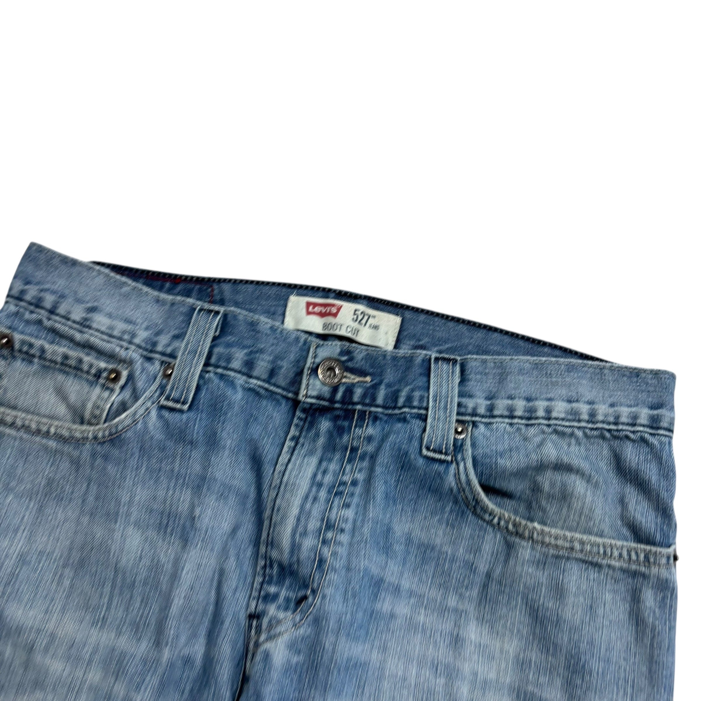 Levis 527 Jeans W32 L32 Mens Mid Blue Regular Bootcut Fit Vintage Denim (F)