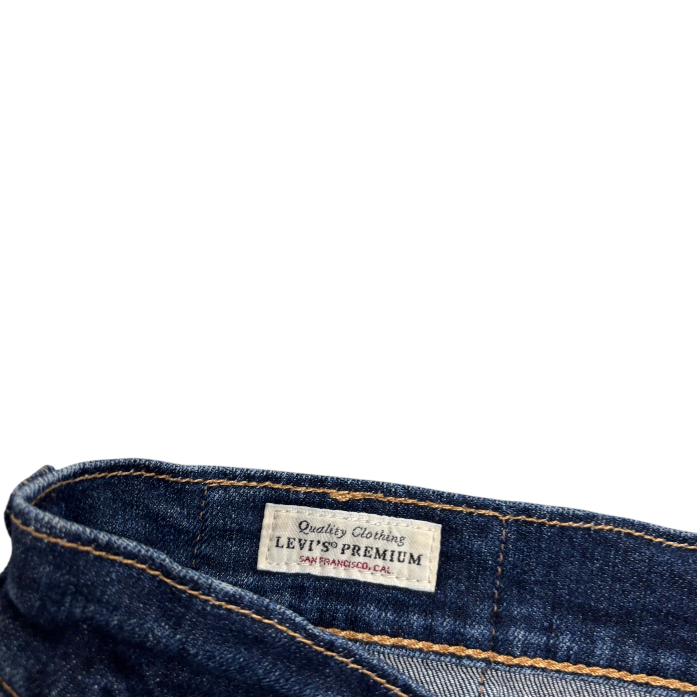 Levis 512 Jeans W32 L32 Mens Dark Blue Slim Tapered Stretch Premium Denim (E)