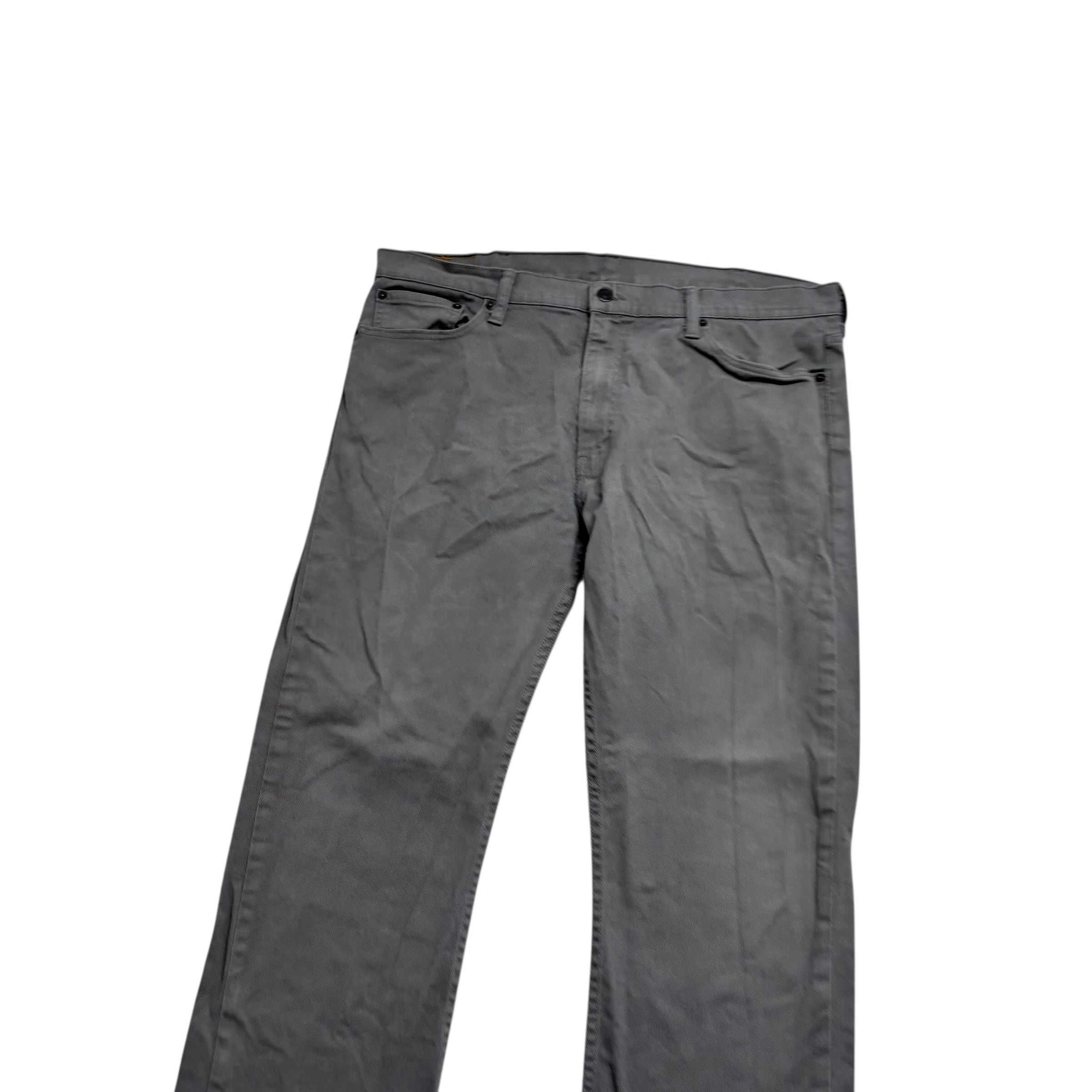 Levis 513 Jeans W38 L32 Mens Grey Slim Straight Fit Stretch Denim (E)