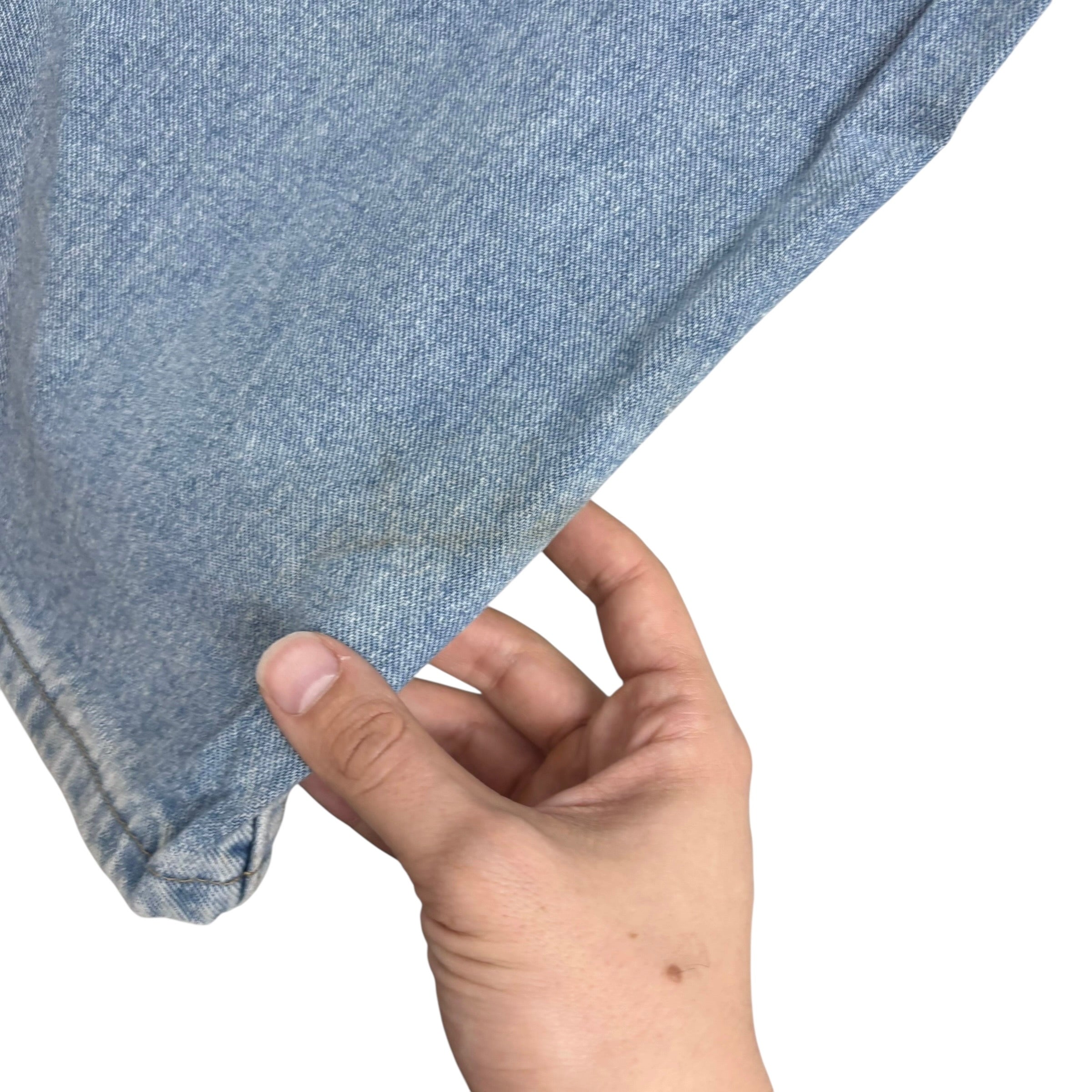 Wrangler Jeans W42 L32 Mens Light Blue Relaxed Straight Fit Vintage Denim (F)