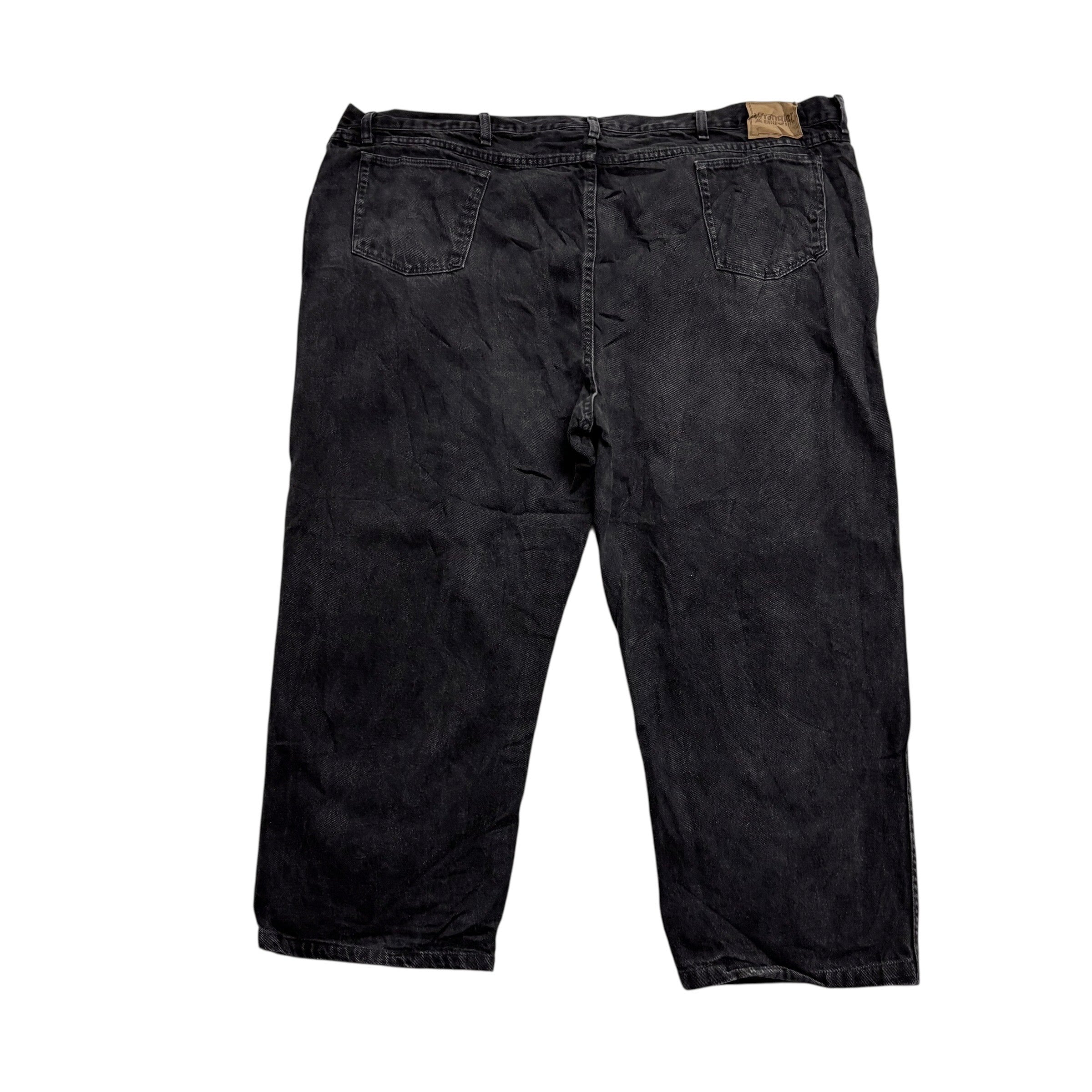 Wrangler Jeans W52 L27 Mens Black Relaxed Straight Fit Vintage Denim (E)