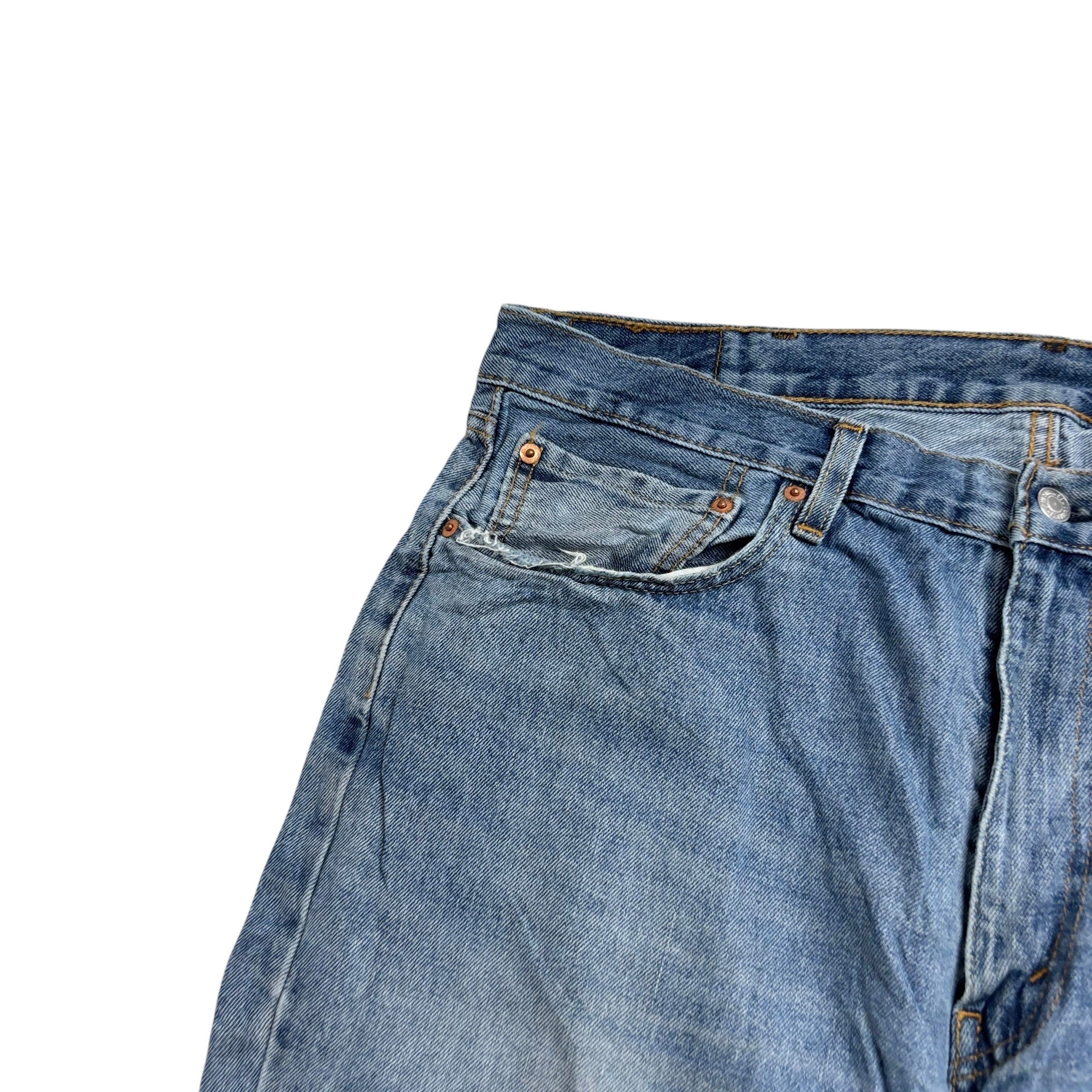 Levis 550 Jeans W38 L30 Mens Light Blue Baggy Relaxed Straight Fit Denim