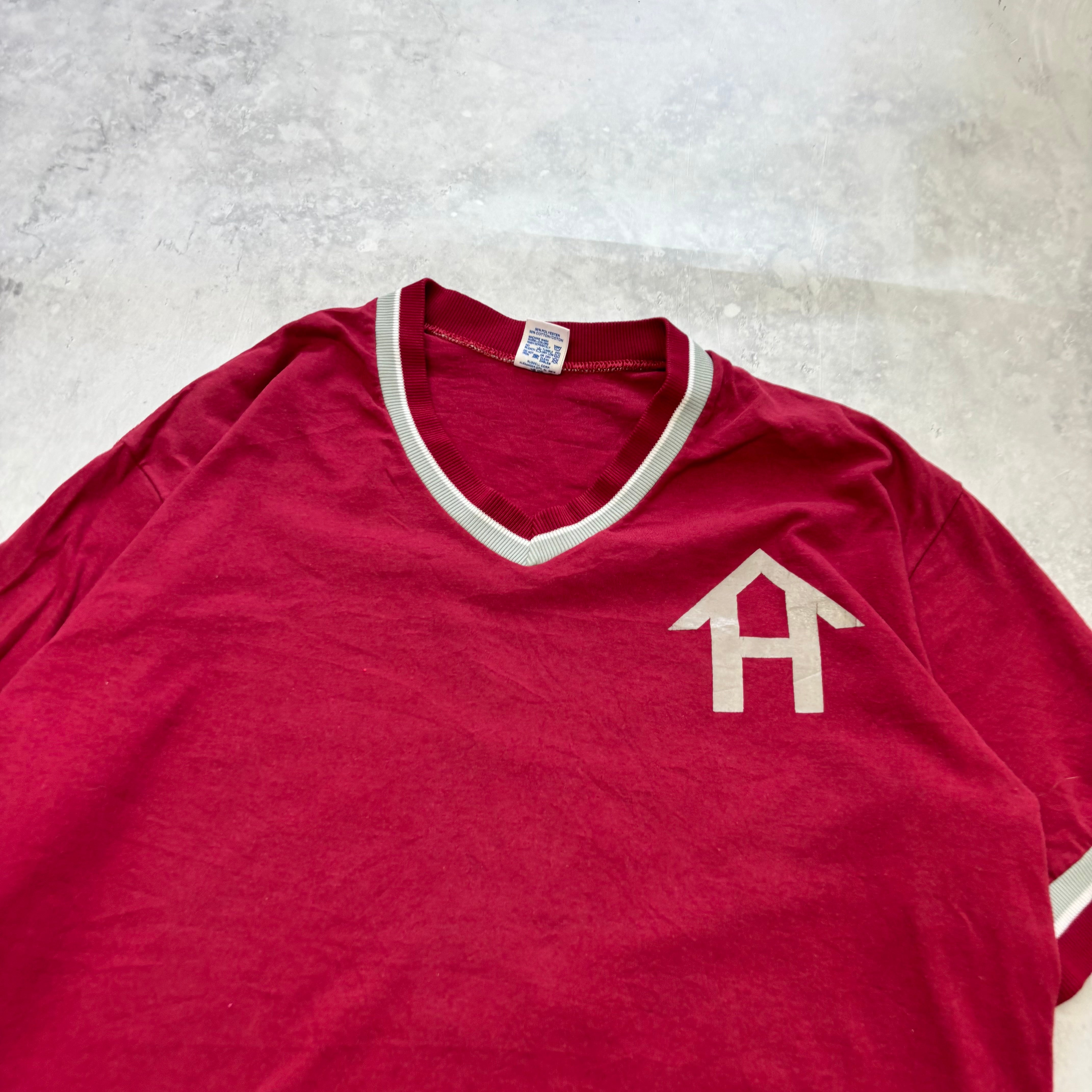 Vintage T Shirt Mens XL Burgundy Single Stitch Graphic Print 90s Baseball (E)