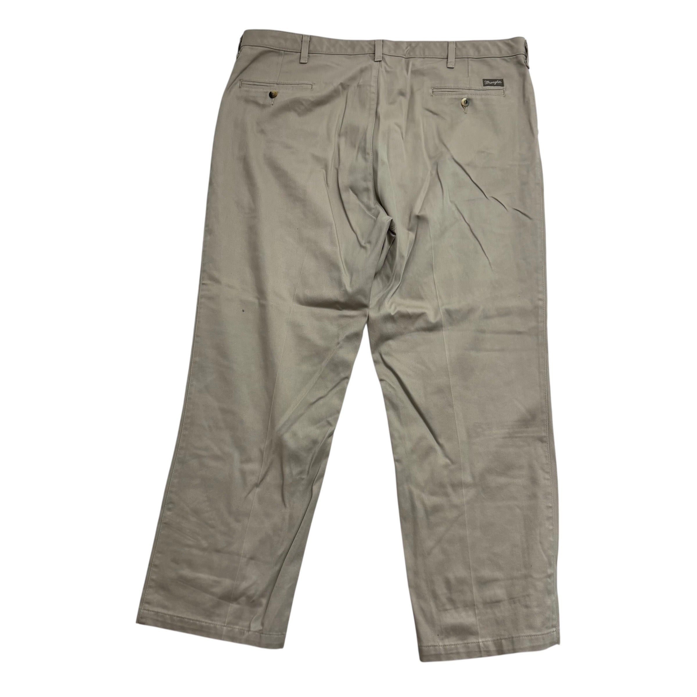 Wrangler Trousers W40 L30 Mens Beige Relaxed Straight Fit Vintage Pants (E)