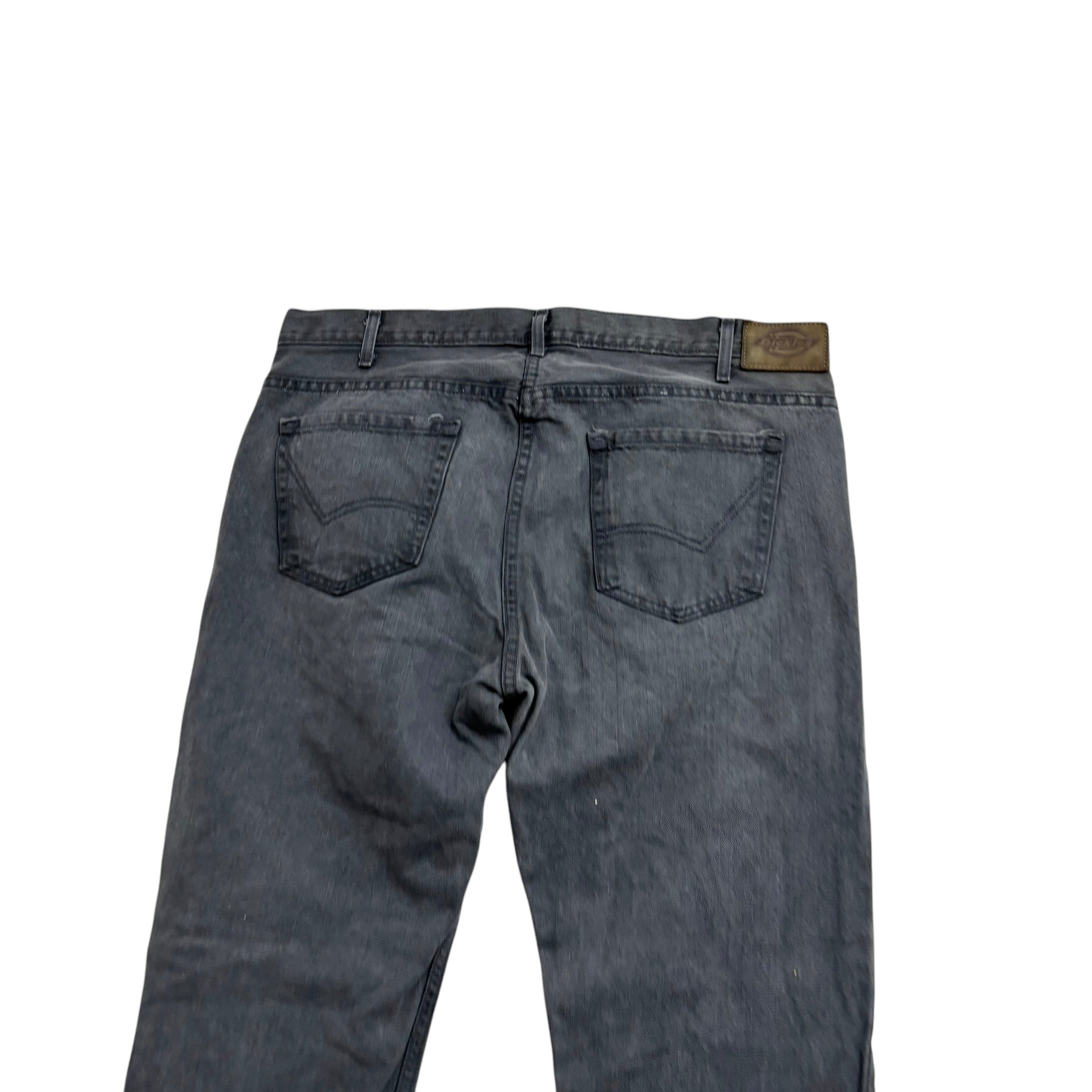 Dickies Jeans W38 L32 Mens Grey Slim Straight Fit Denim