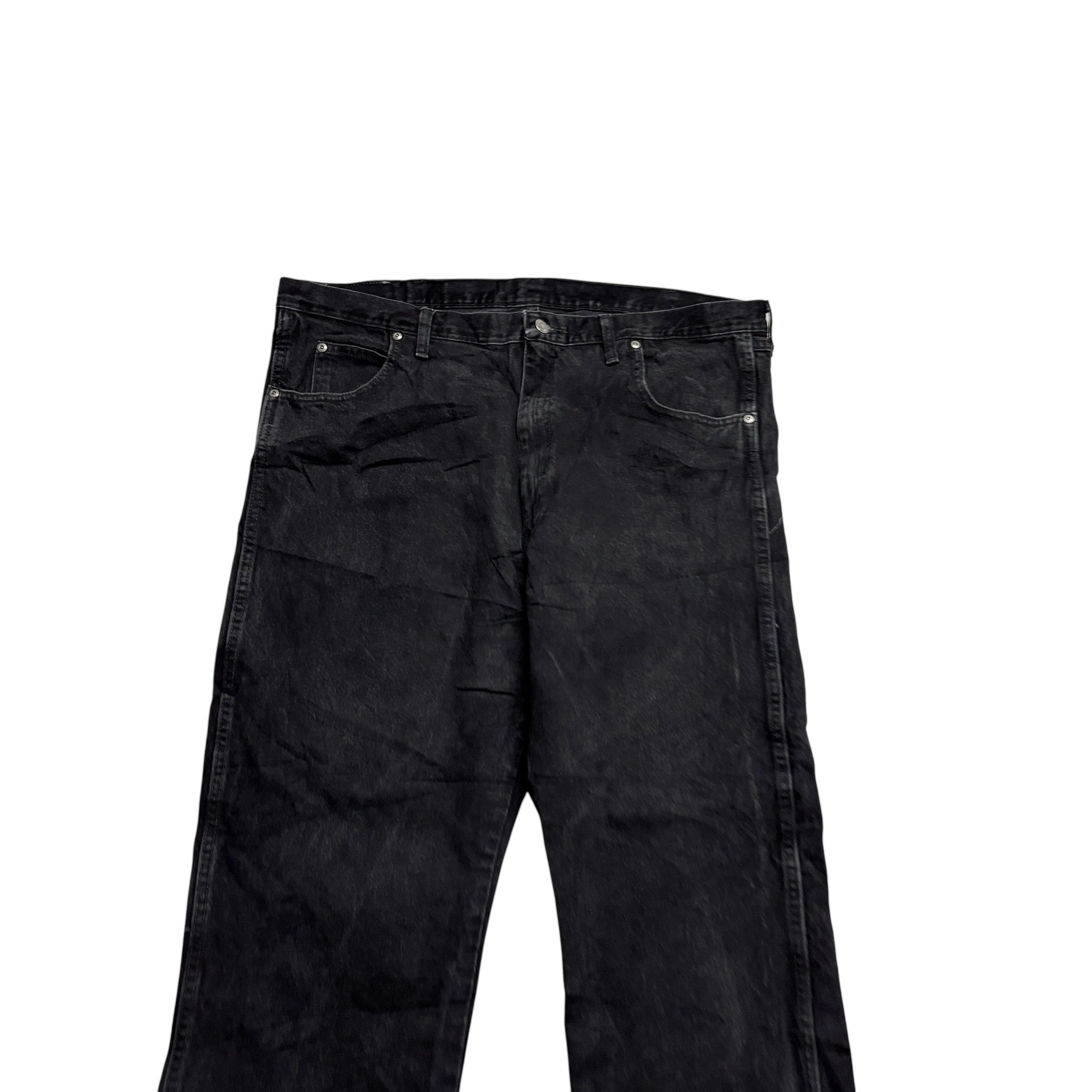 Wrangler Jeans W42 L32 Mens Black Relaxed Tapered Fit Vintage Denim (E)