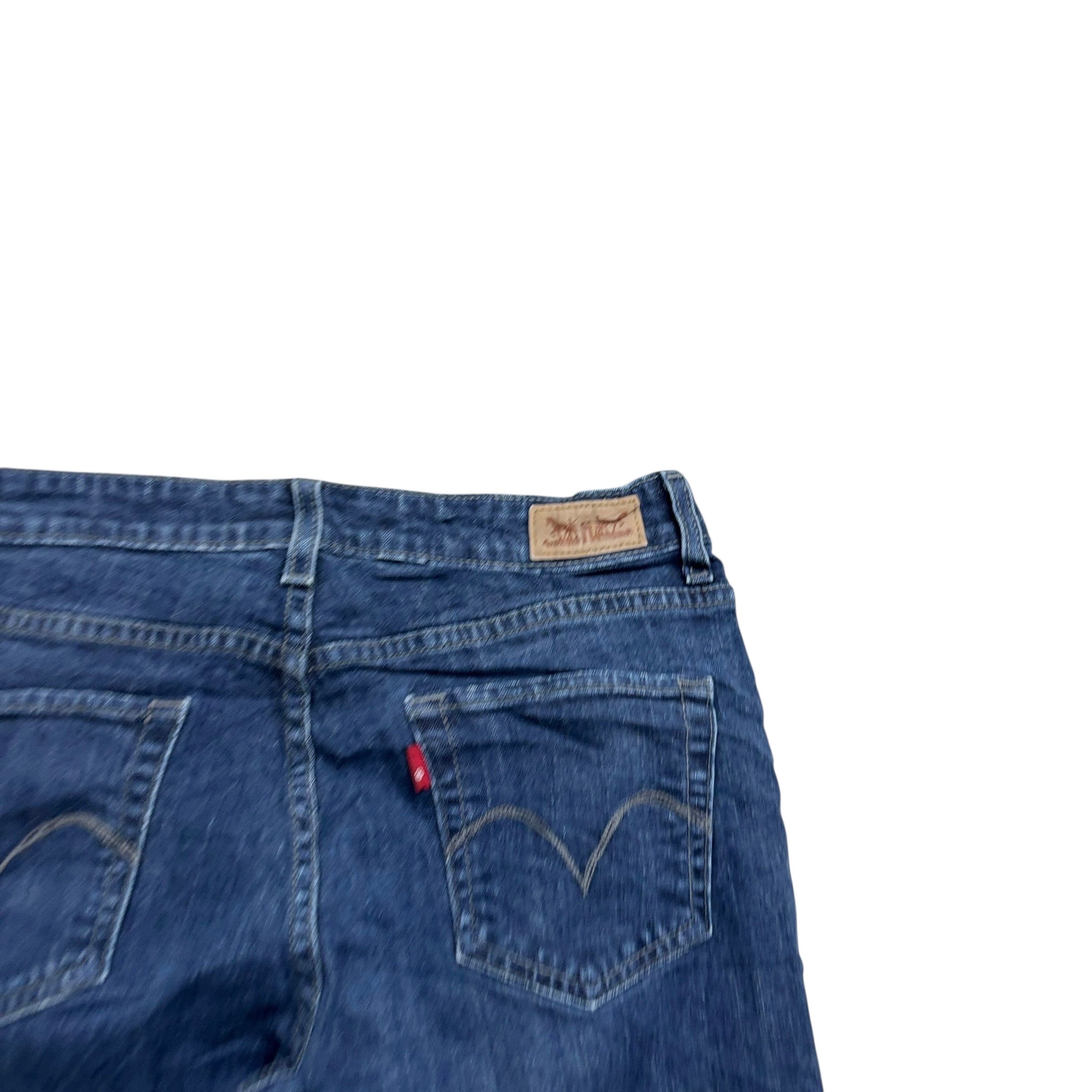 Levis Jeans W29 L28 Womens Mid Rise Skinny Dark Blue Stretch Vintage Denim (E)