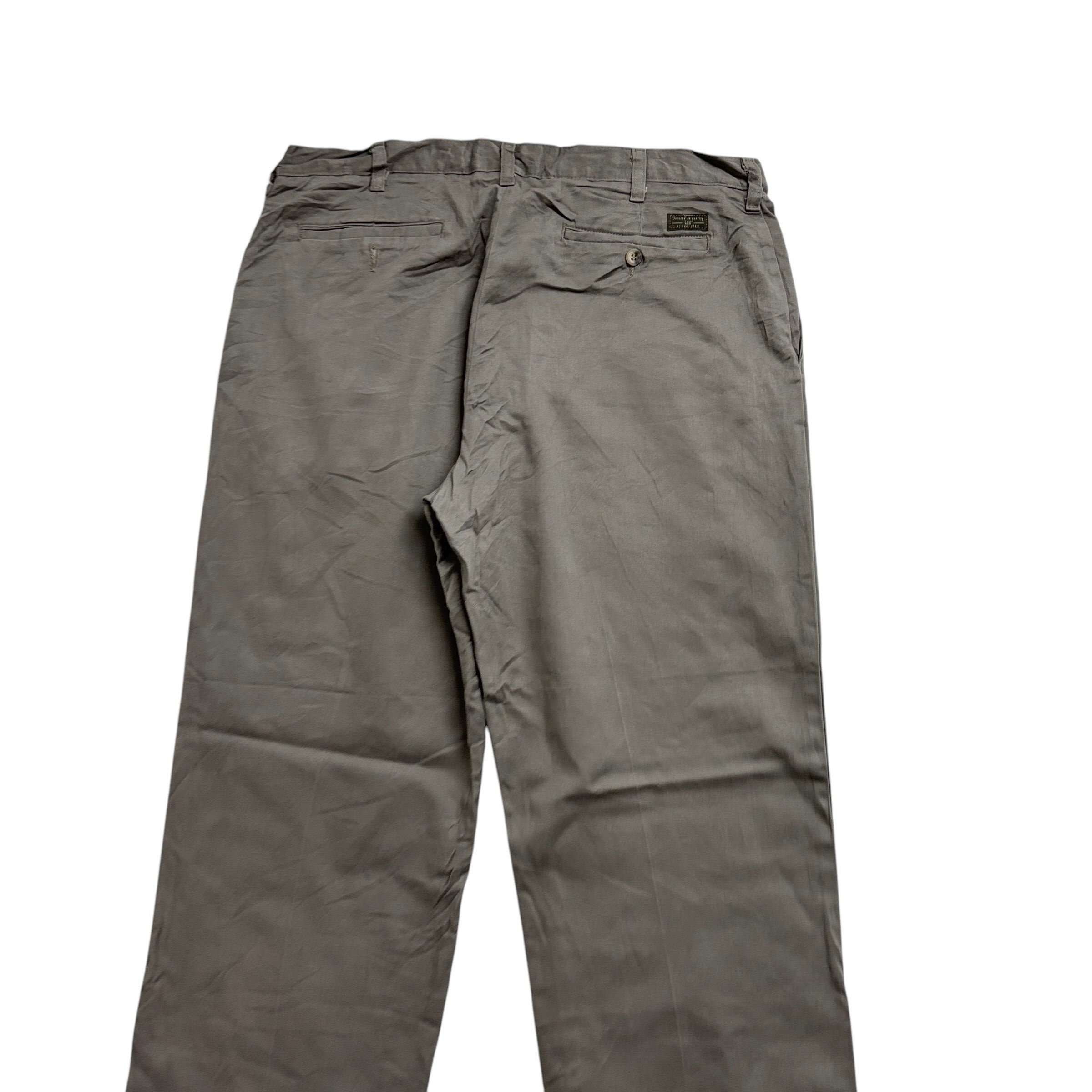Lee Trousers W36 L30 Mens Grey Relaxed Straight Fit Pants (E)