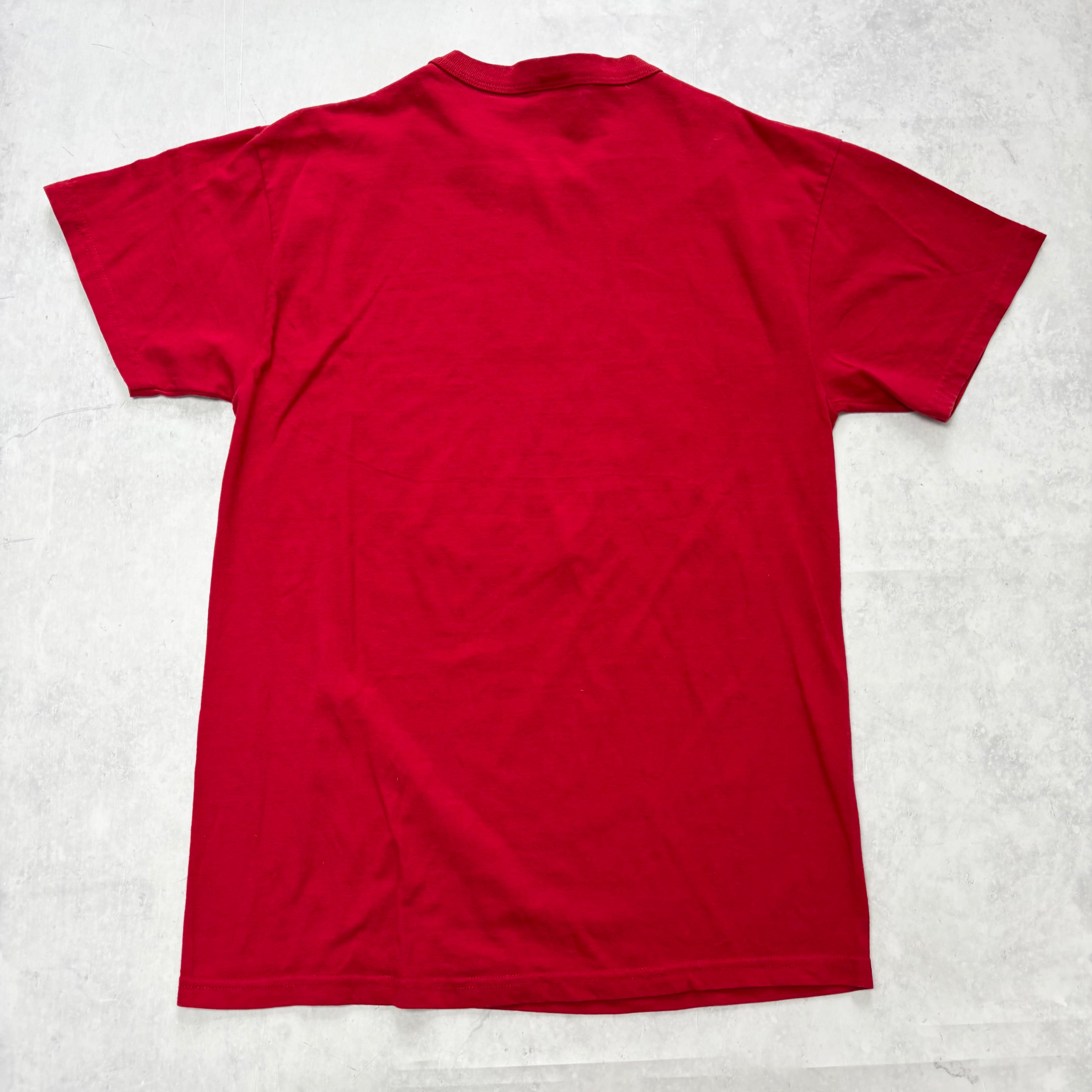 Vintage T Shirt Mens Small Red Graphic Print 90s College (E)