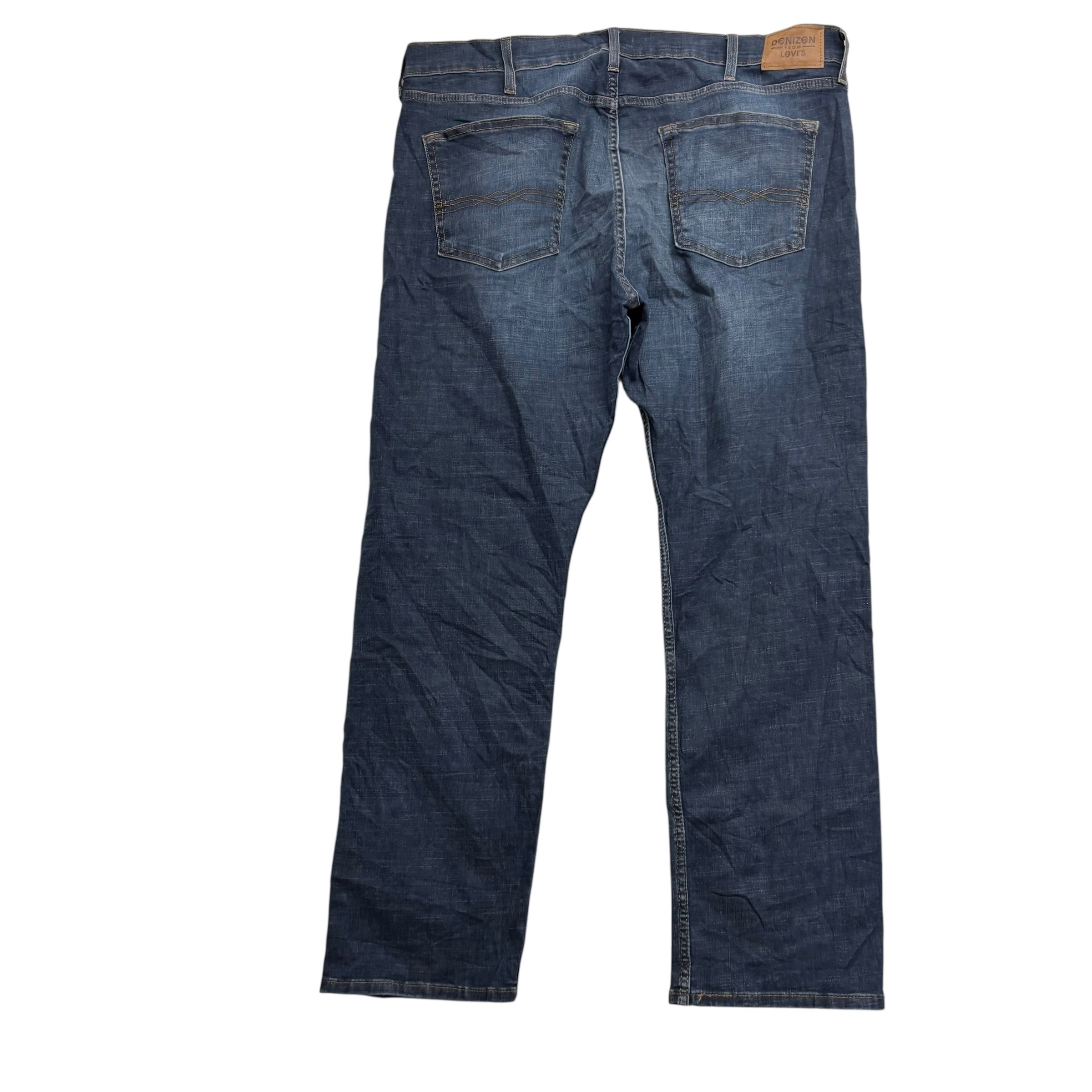 Levis Denizen Jeans W38 L30 Mens Dark Blue Slim Straight Stretch Denim (E)