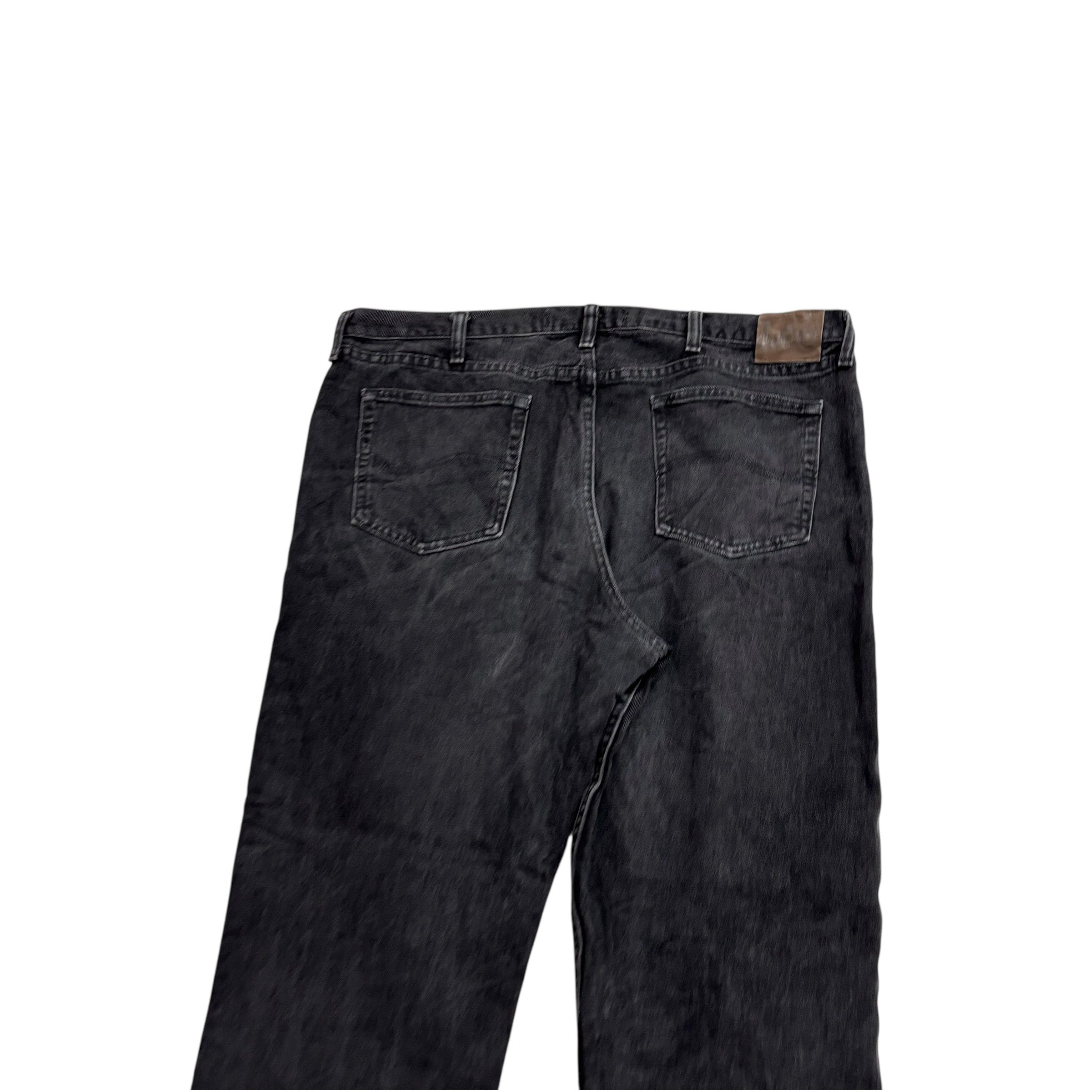 Lee Jeans W42 L32 Mens Black Regular Straight Fit Vintage Denim