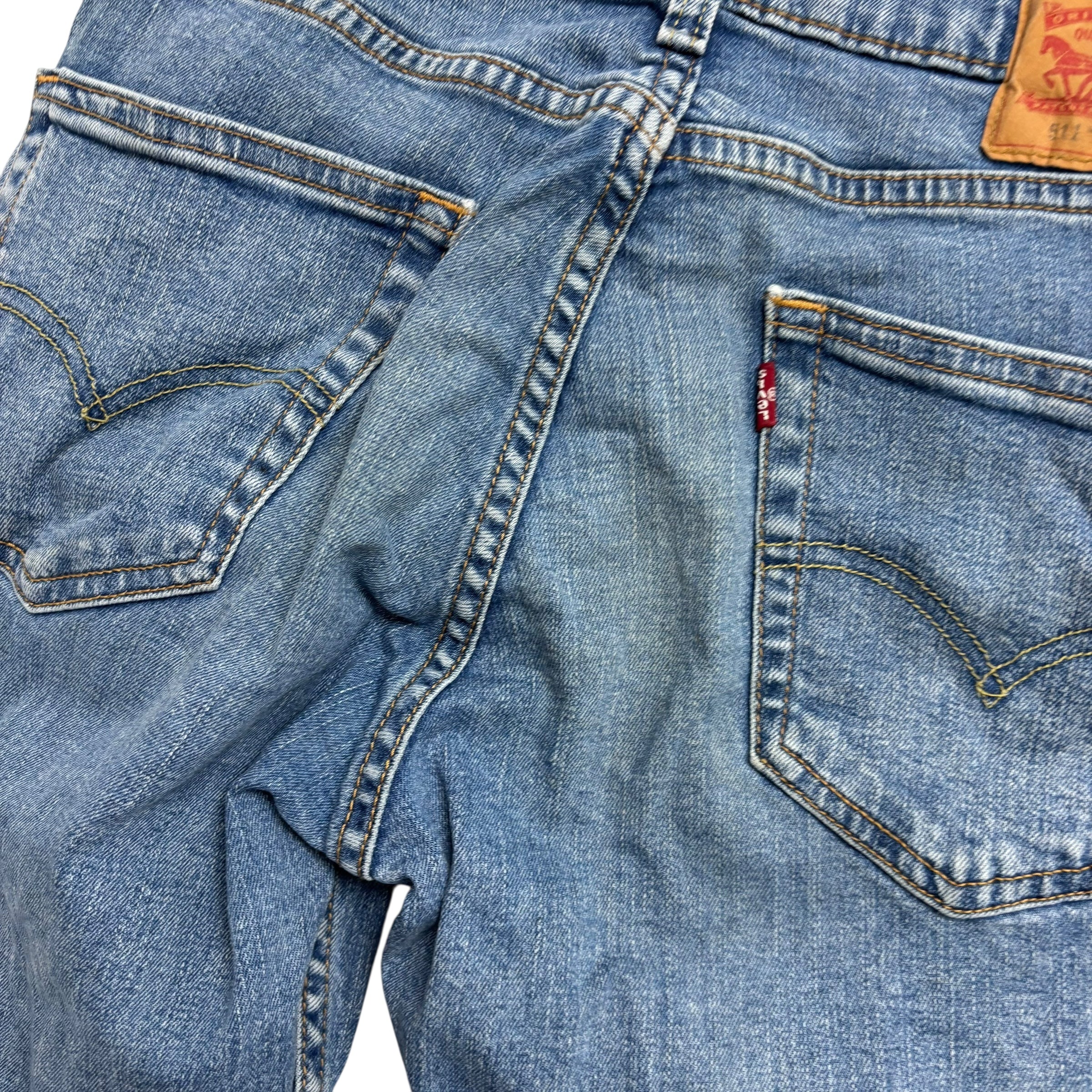 Levis 511 Jeans W29 L32 Mens Light Blue Slim Fit Stretch Denim (F)