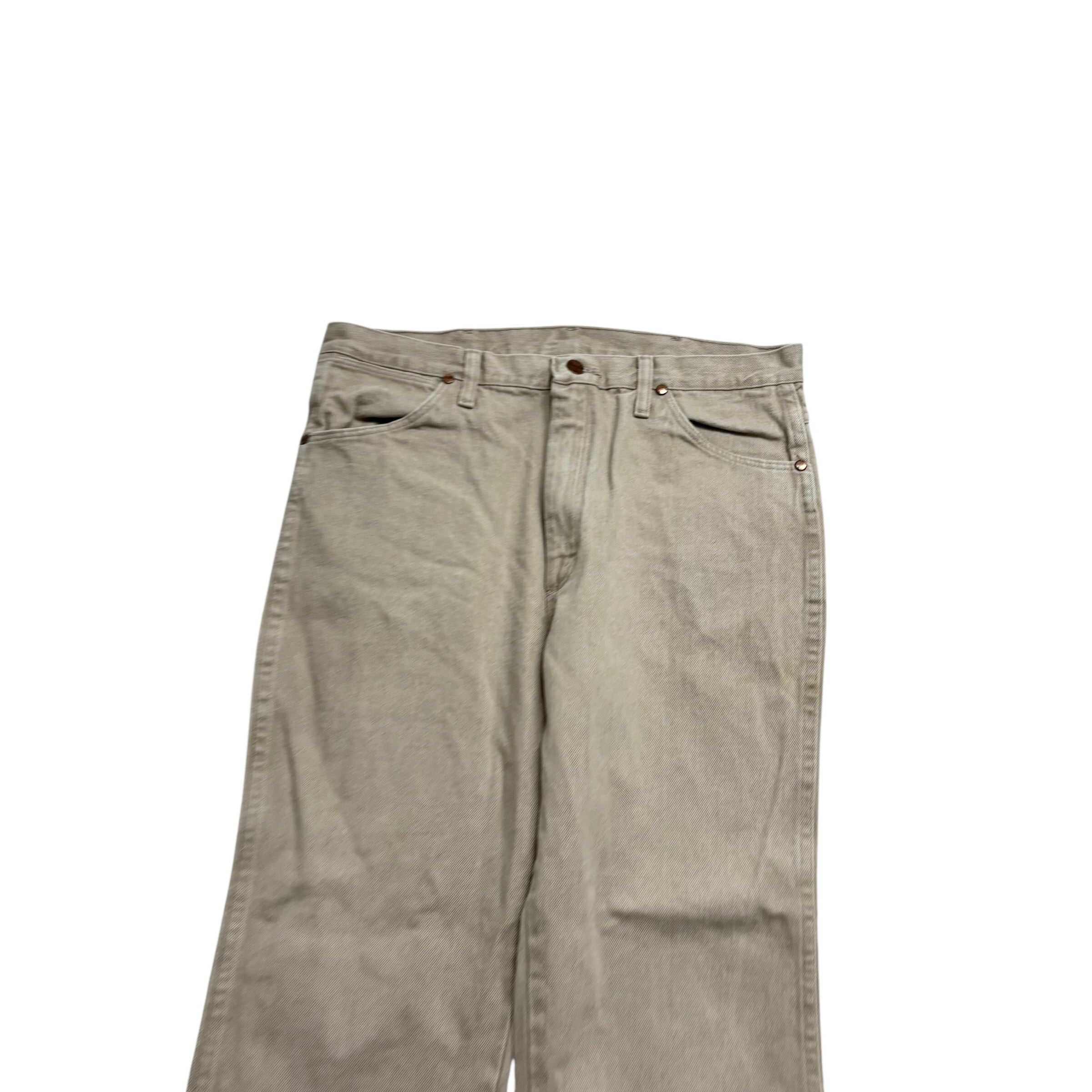Wrangler Jeans Cowboy Cut W34 L27 Mens Beige 936 Slim Fit Denim