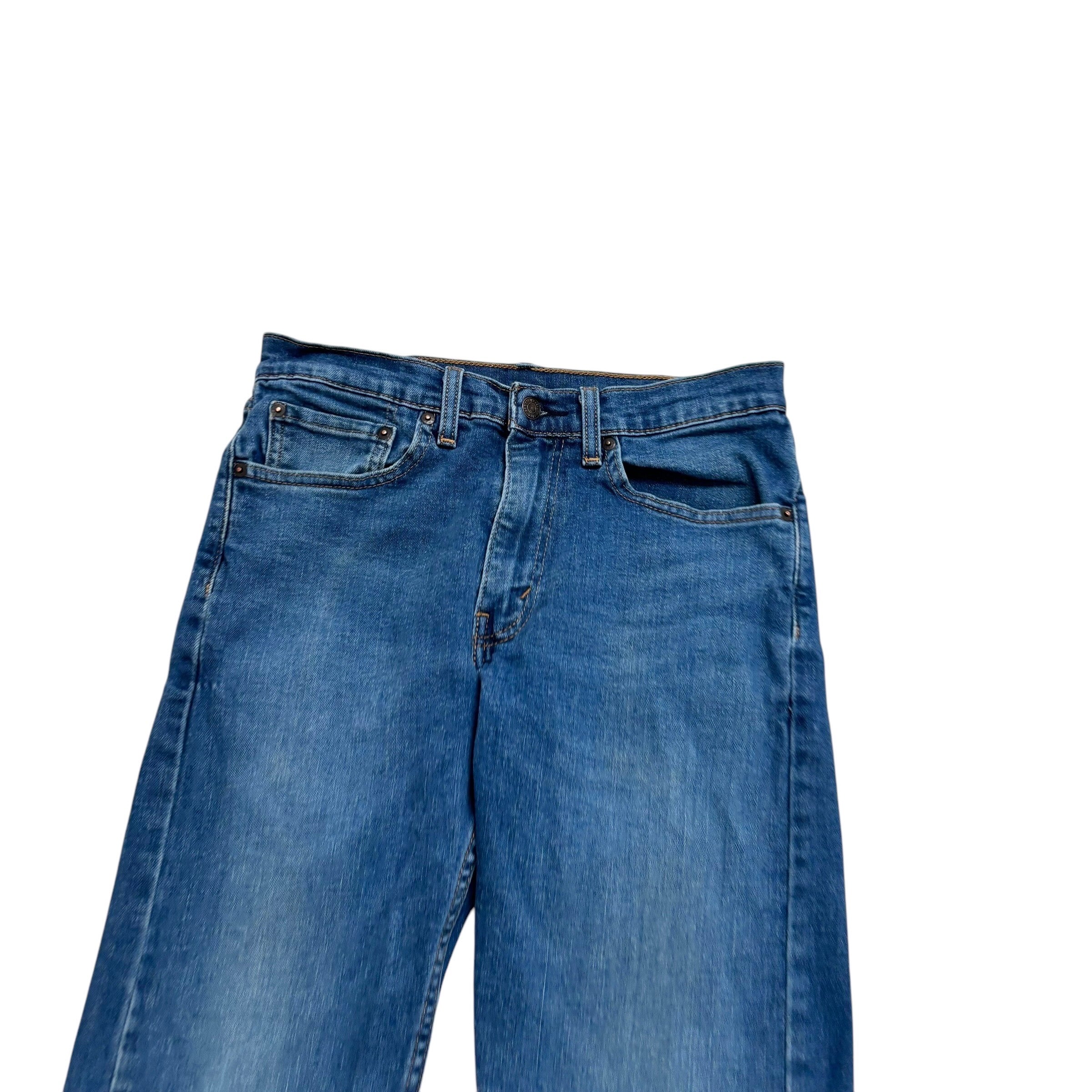 Levis 505 Jeans W30 L33 Mens Mid Blue Regular Straight Fit Stretch Denim