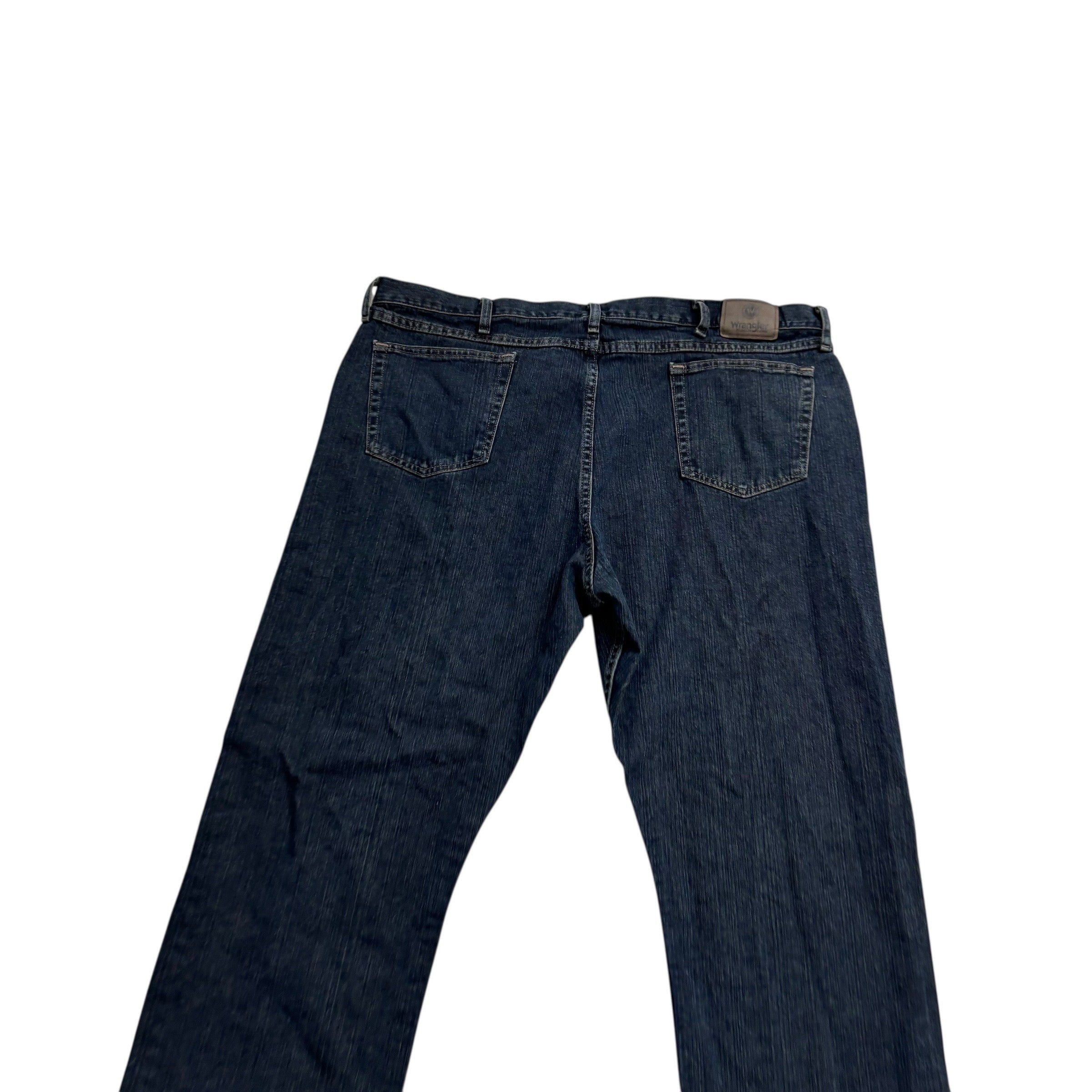 Wrangler Jeans W44 L30 Mens Dark Blue Relaxed Straight Fit Baggy Denim (E)