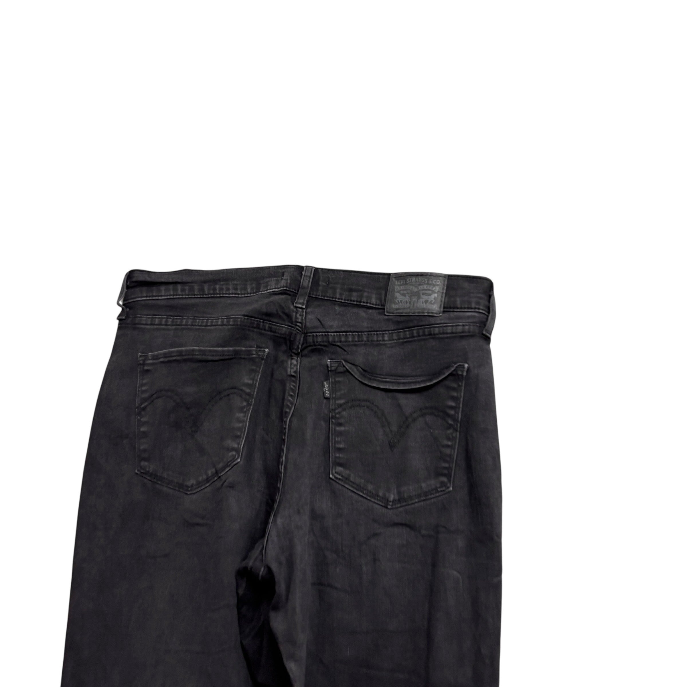 Levis Jeans W31 L29 Womens Classic Straight Fit Black Stretch Denim