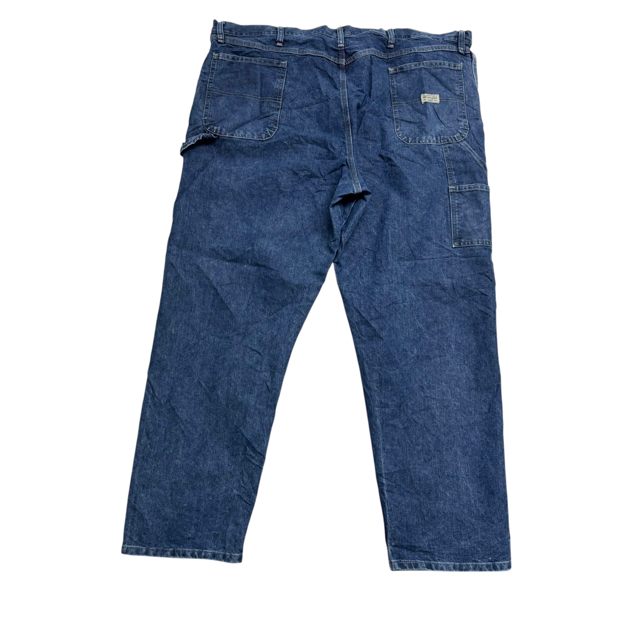Wrangler Carpenter Jeans W42 L32 Mens Dark Blue Baggy Relaxed Straight Fit