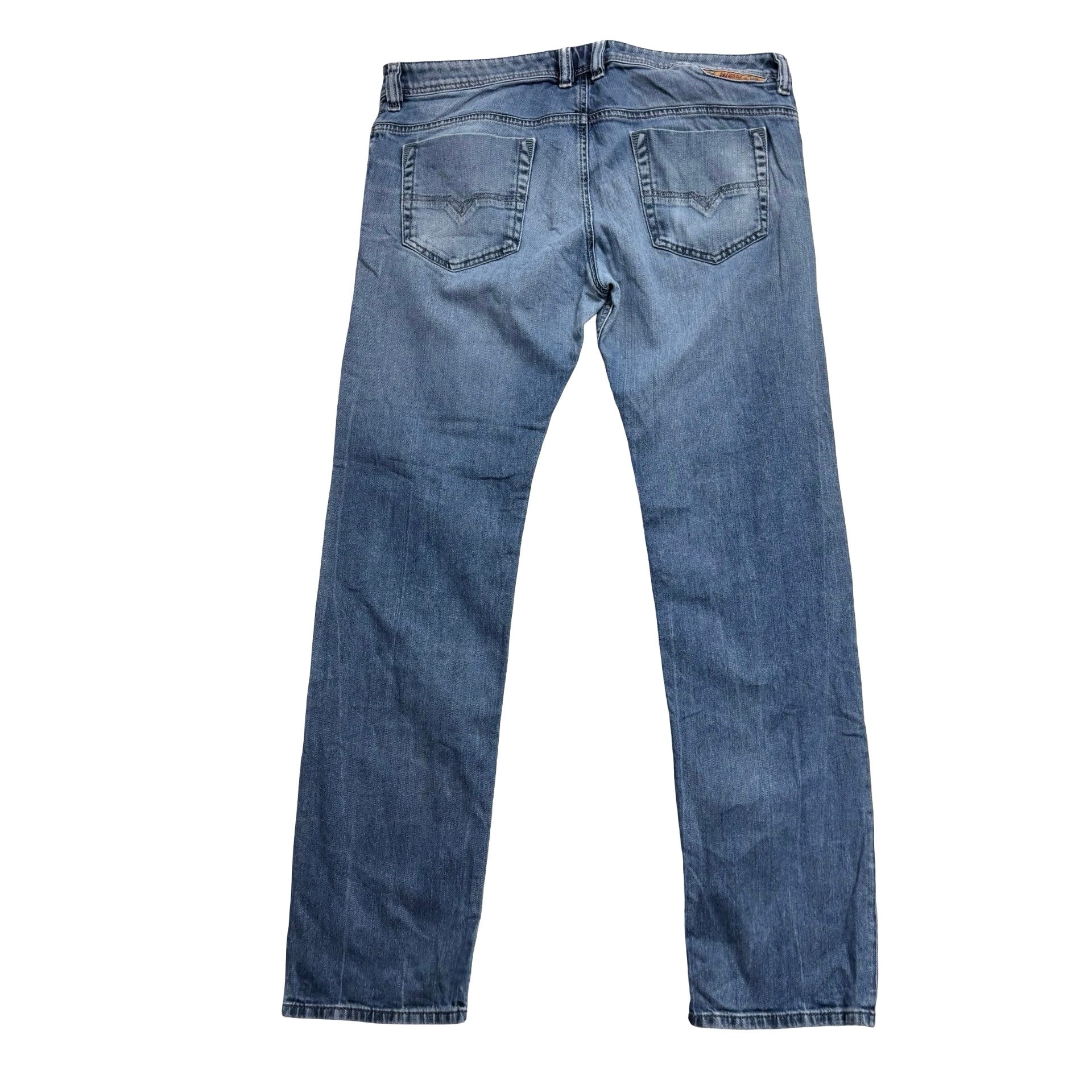 Diesel Safado Jeans W36 L32 Mens Mid Blue Slim Straight Fit Stretch Denim