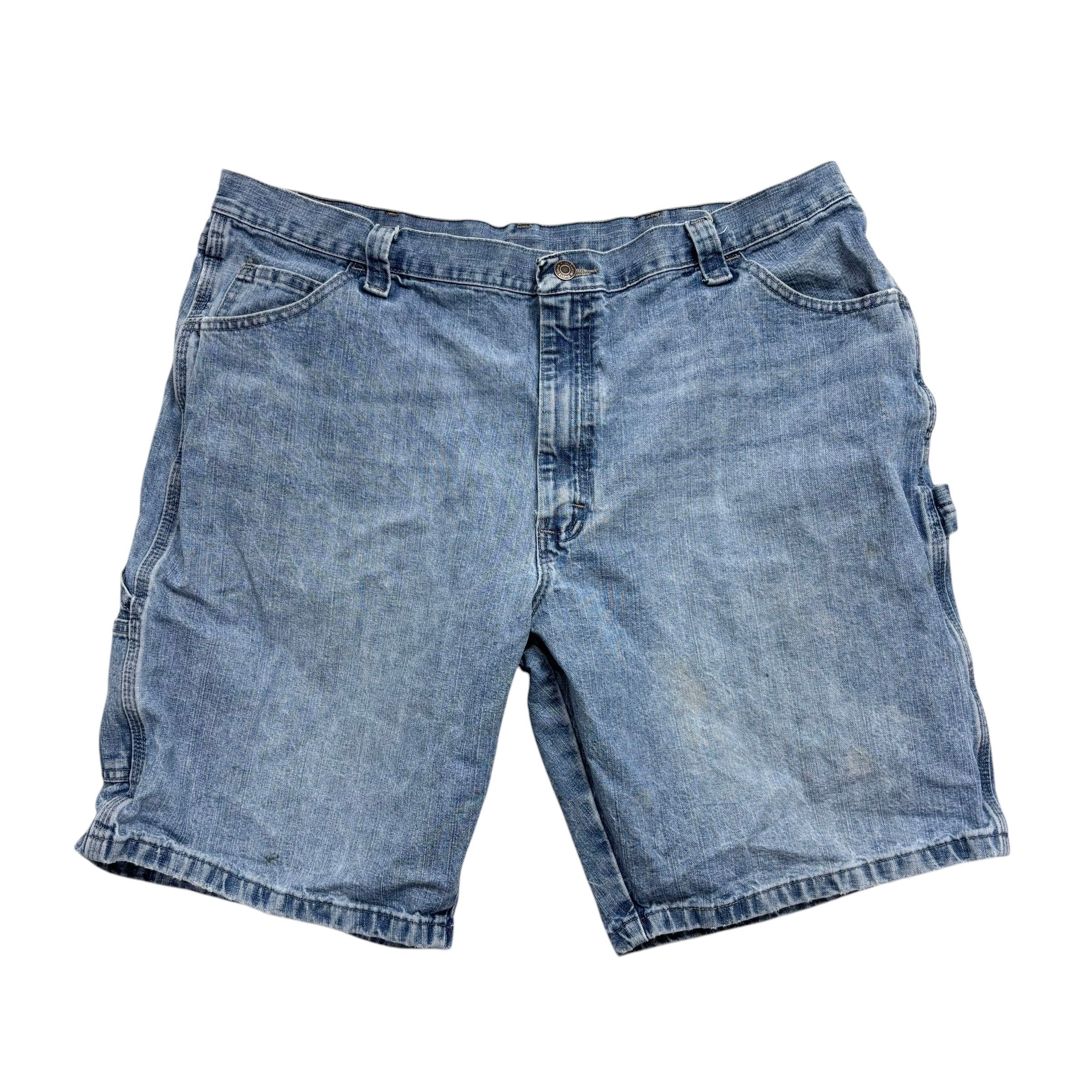 Wrangler Baggy Jorts W40 Mens Light Blue Denim Shorts Relaxed Fit Carpenter (F)