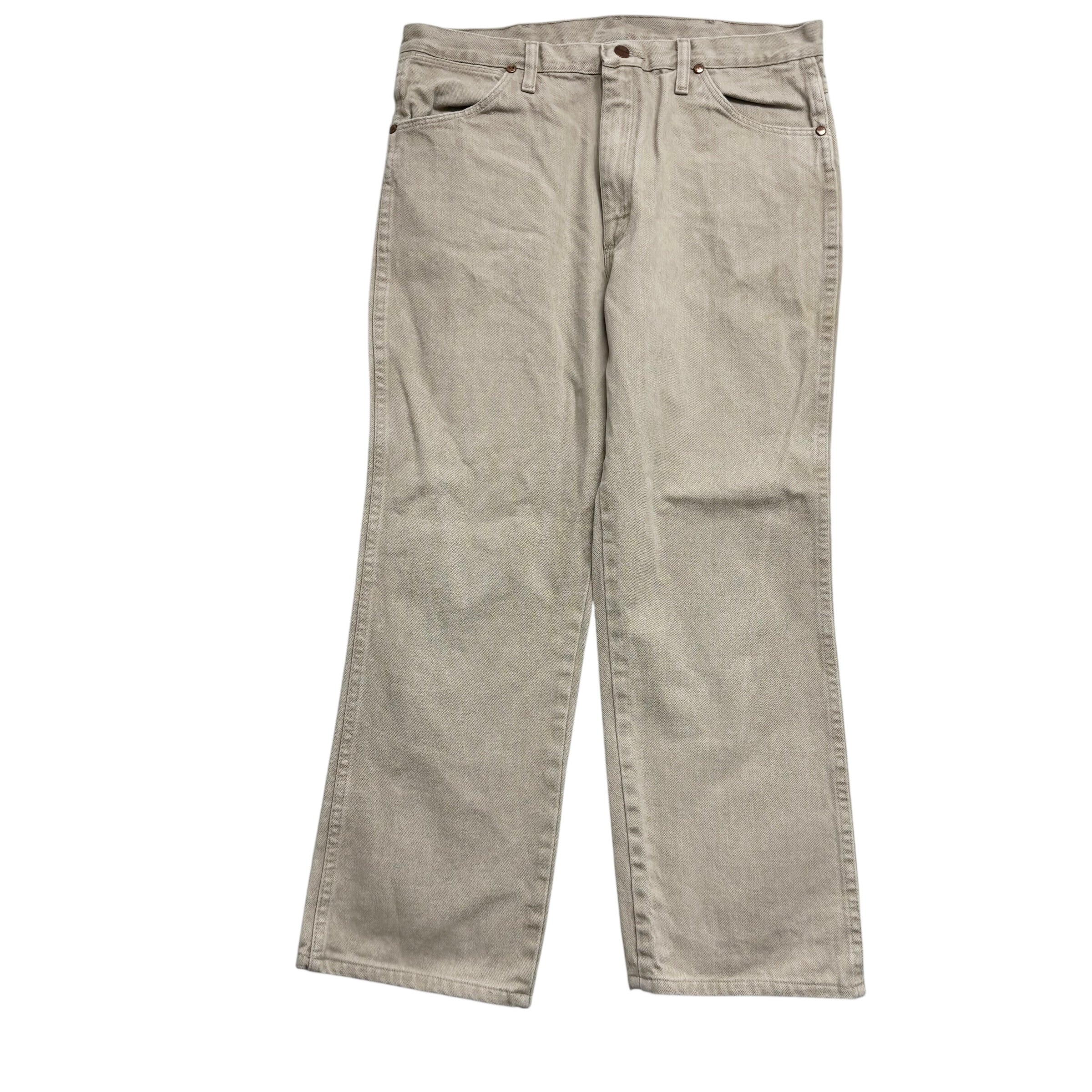 Wrangler Jeans Cowboy Cut W34 L27 Mens Beige 936 Slim Fit Denim