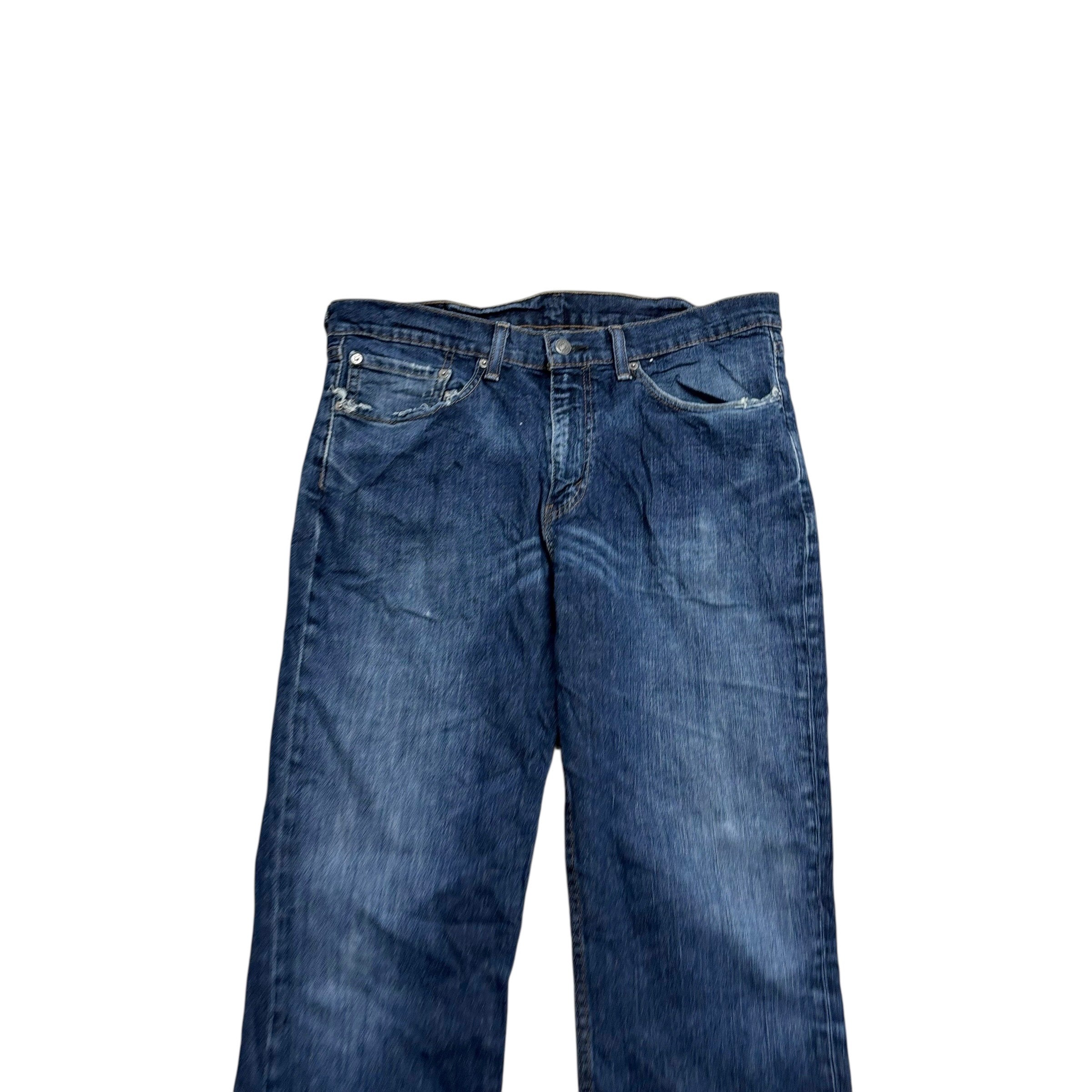 Levis 514 Jeans W34 L30 Mens Dark Blue Regular Straight Fit Stretch Denim