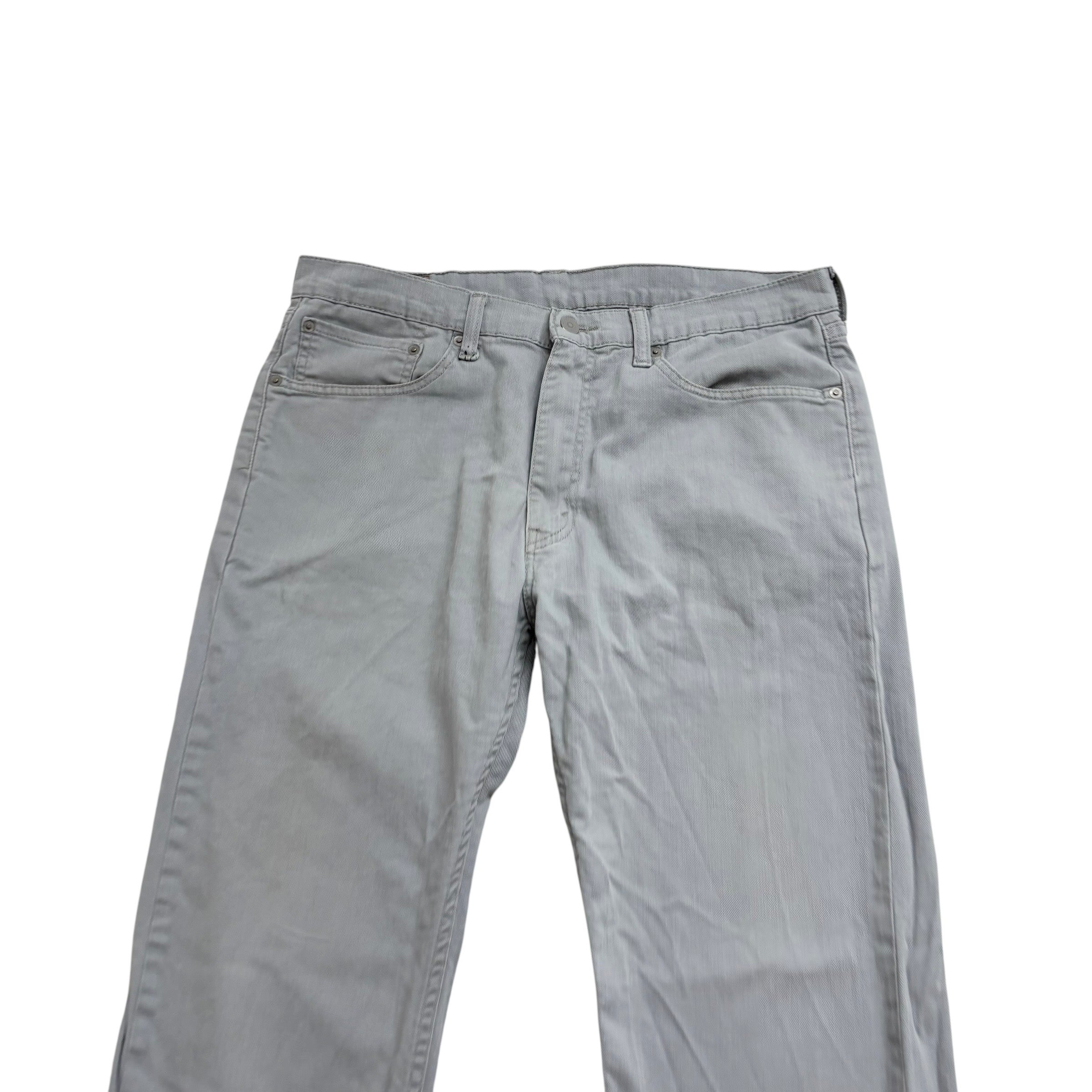 Levis 505 Jeans W36 L32 Mens Grey Regular Straight Fit Stretch Denim