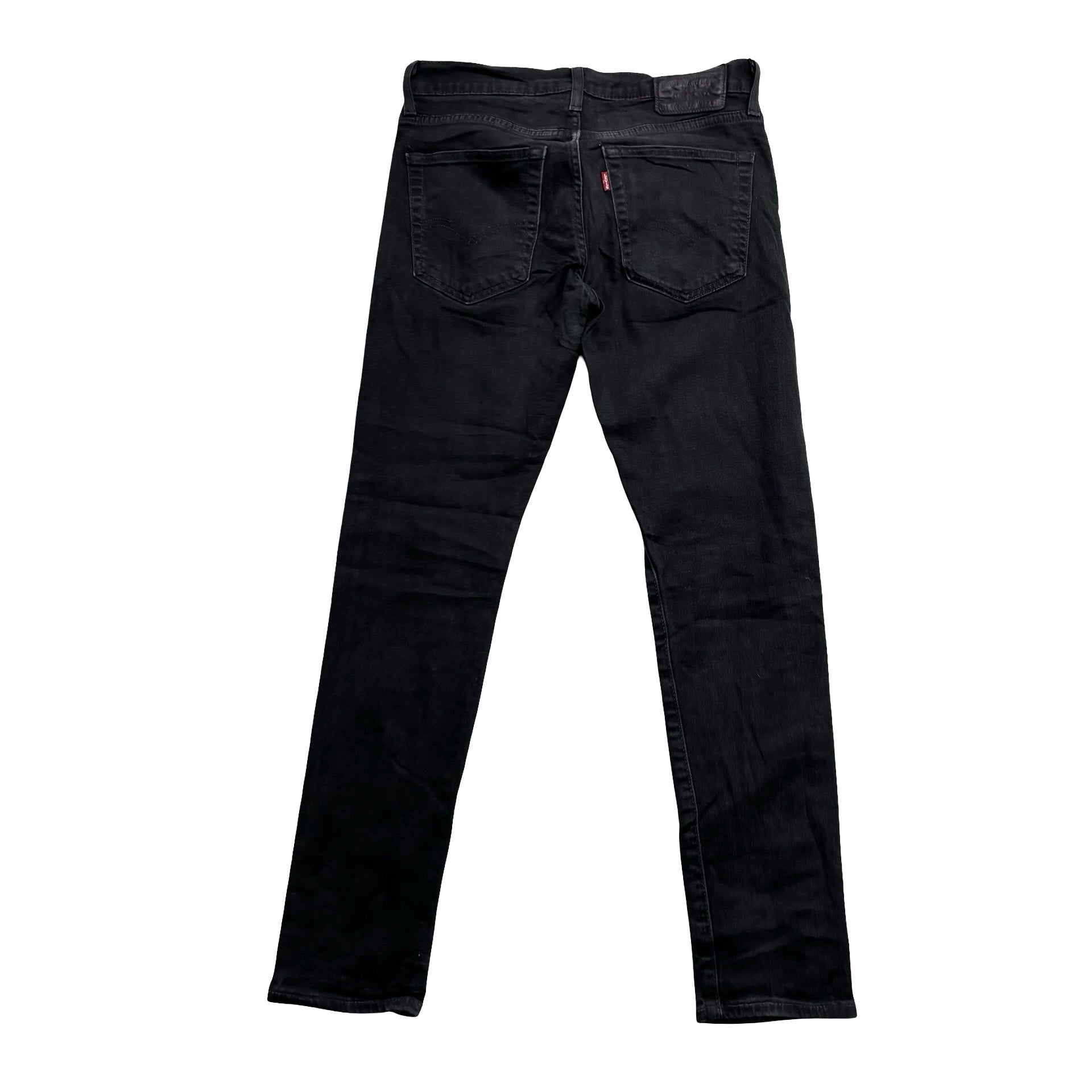 Levis 512 Jeans W30 L31 Mens Black Slim Tapered Fit Stretch Denim (E)