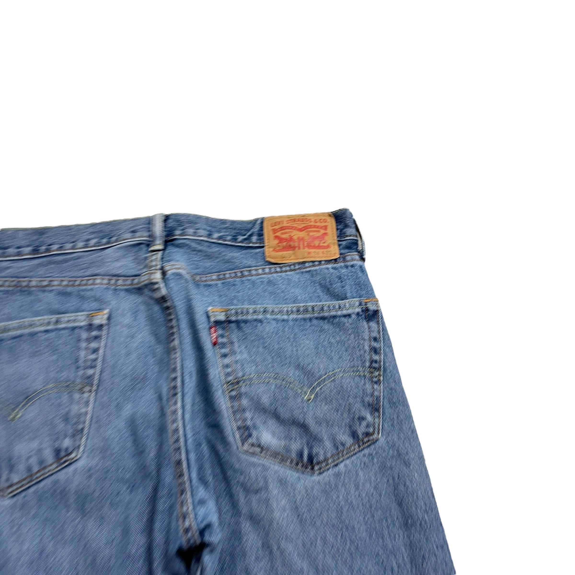 Levis 505 Jeans W34 L30 Mens Light Blue Regular Straight Fit Denim