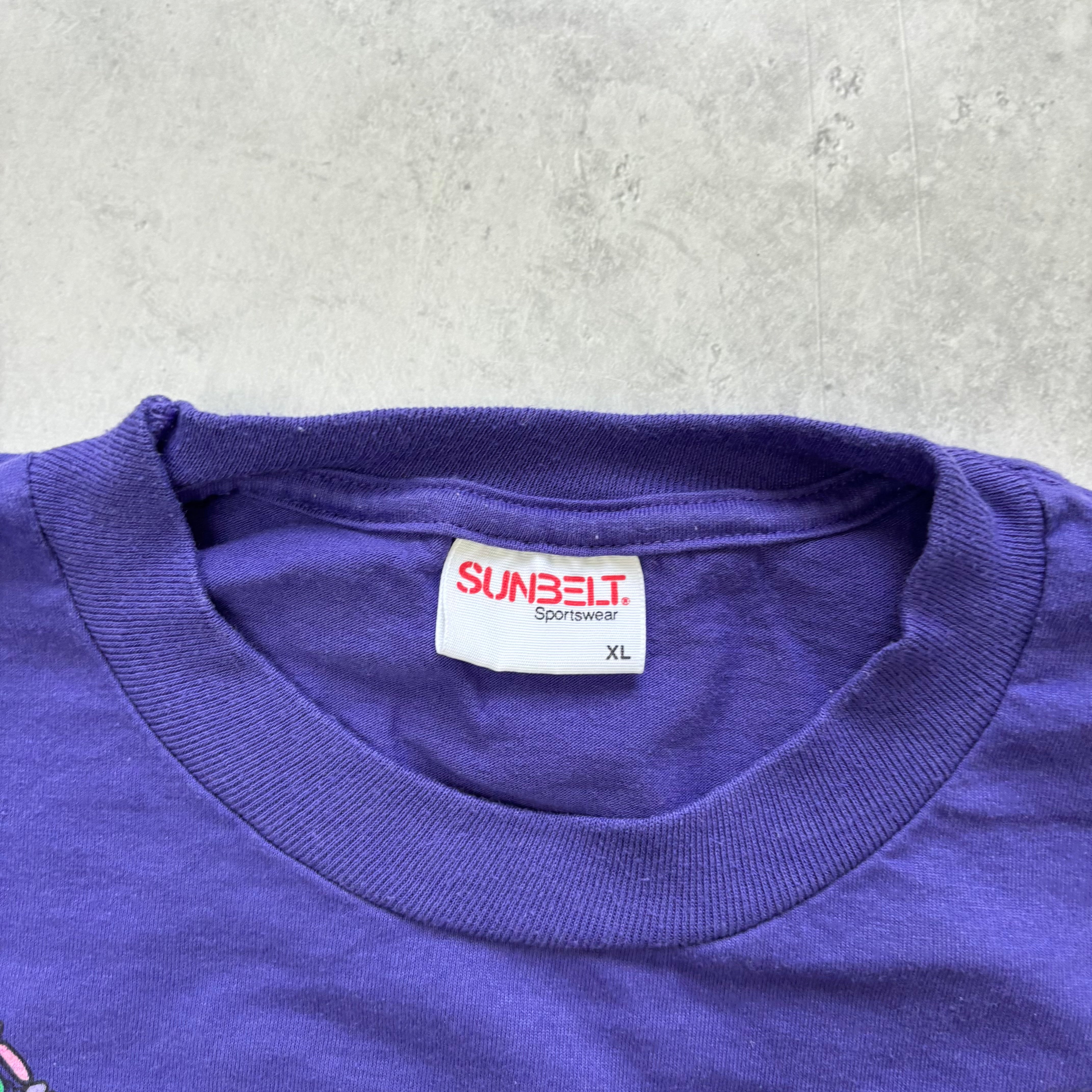 Vintage T Shirt Mens XL Purple Graphic Print 90s USA Western (E)