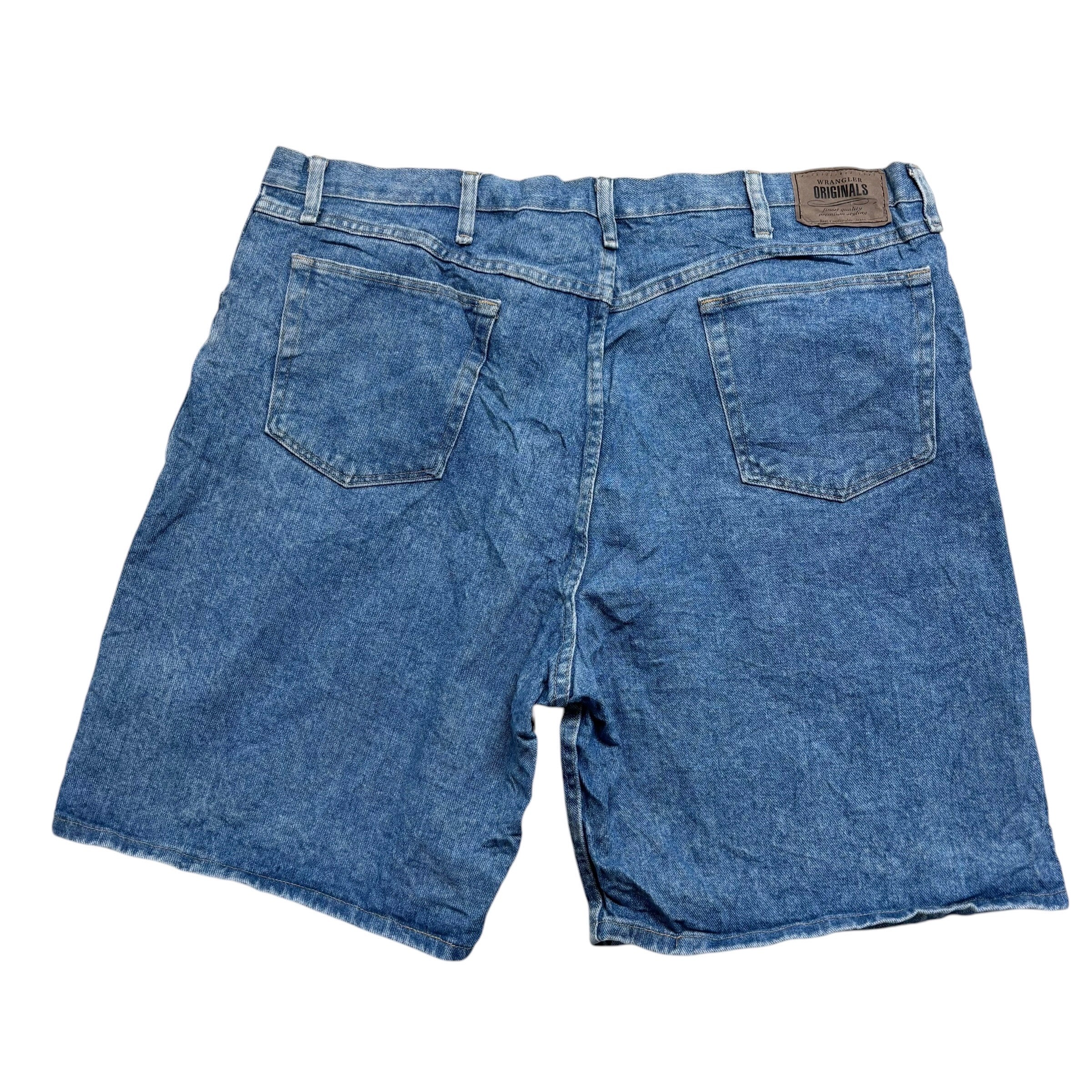 Wrangler Baggy Jorts W42 Mens Denim Shorts Mid Blue Relaxed Fit (E)