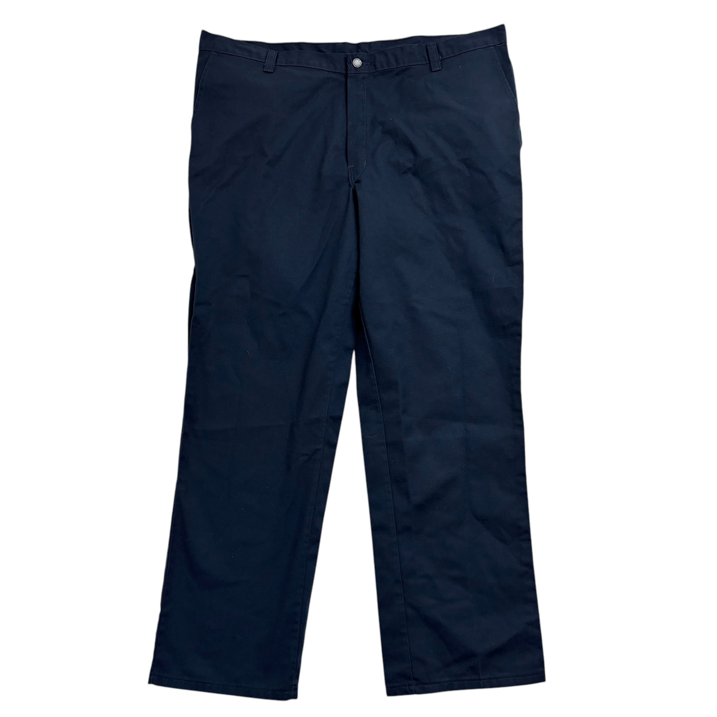 Dickies Trousers W44 L32 Mens Navy Blue Pants Relaxed Straight Fit (E)